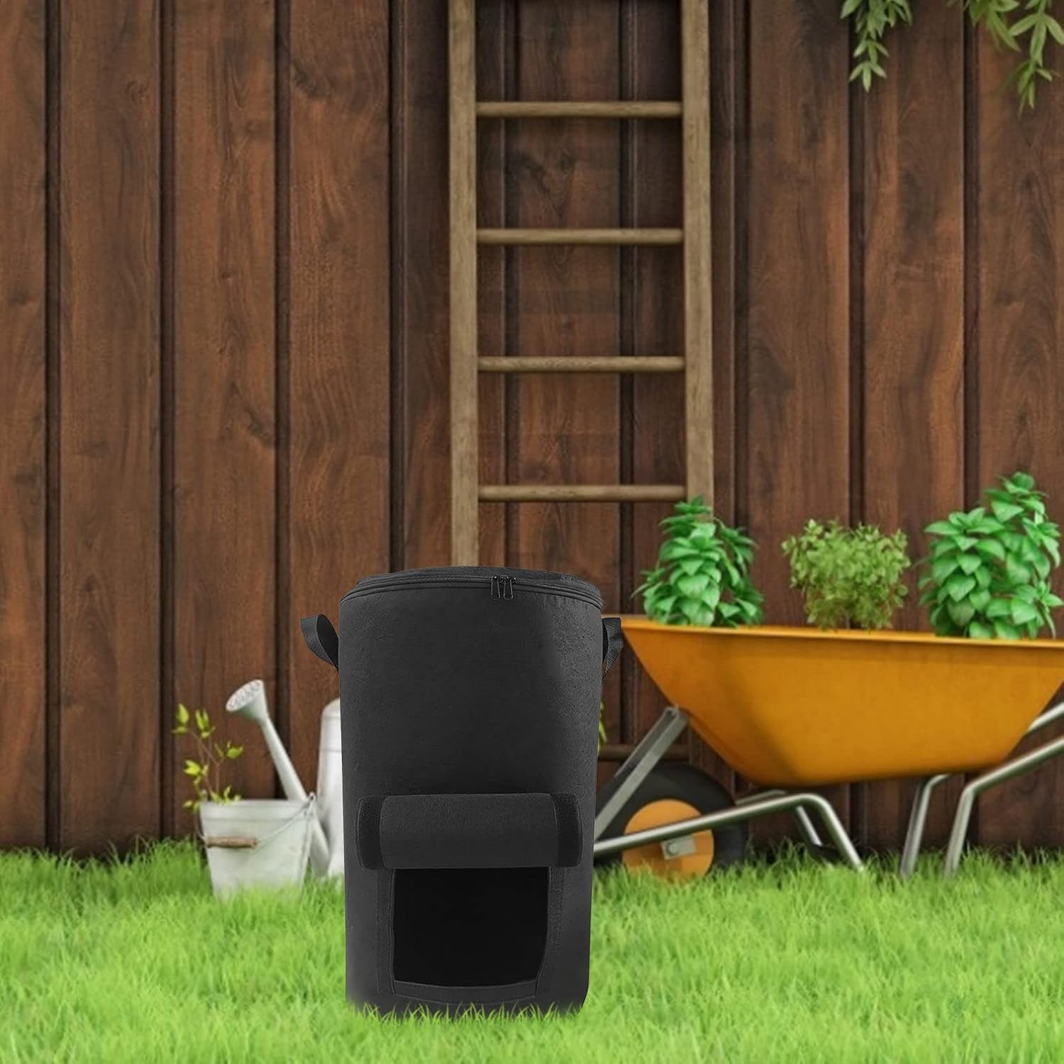 Compost Bin | Aerating Outdoor Compost Box,Organic Compost Bag Home Garden Bags for Lawn Garden Waste image number 6
