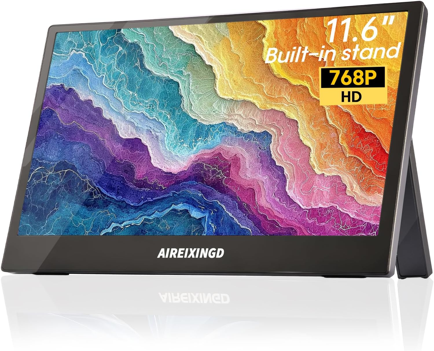 Portable Monitor 11.6-Inch, 1366X768 HD TN Small HDMI Display, Low Power External Screen, Second Monitor for Laptop PC Mac Xbox image number 2