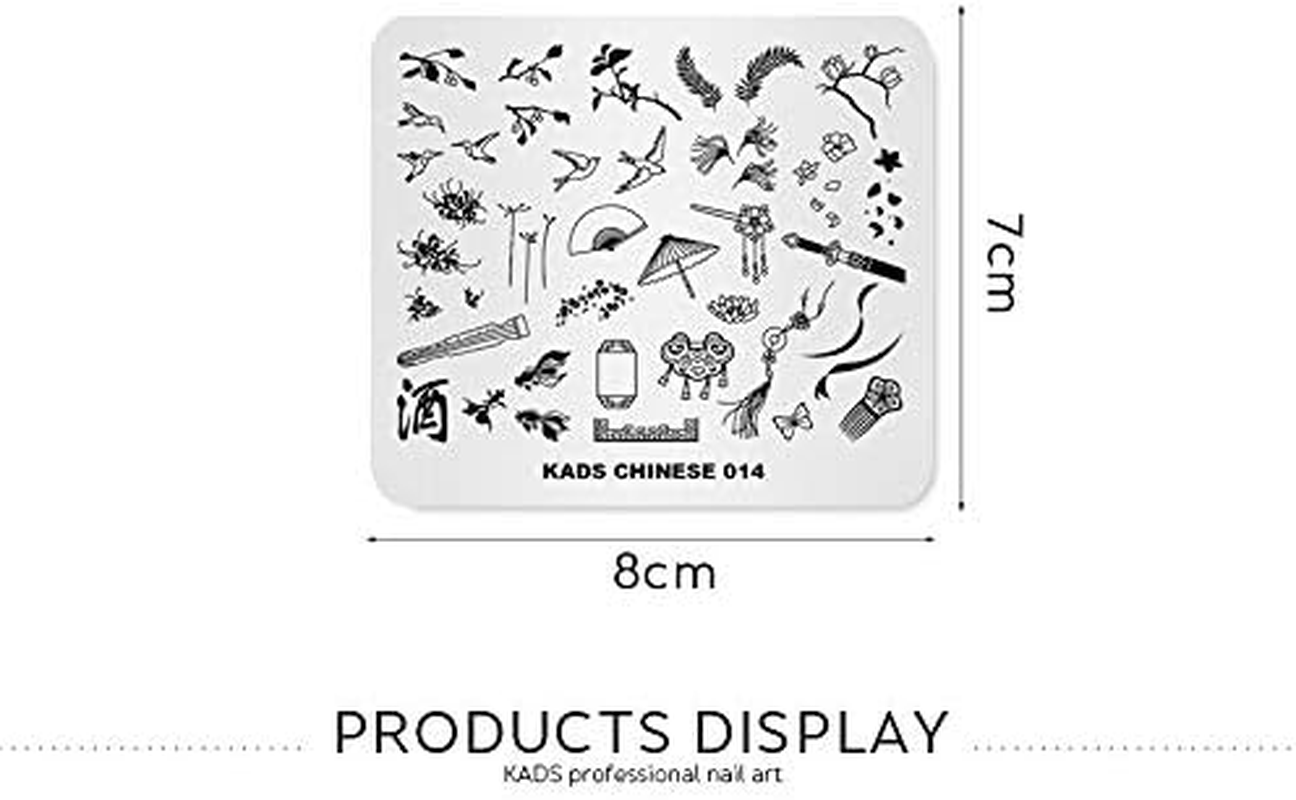 Nail Stamp Plate Chinese Style Theme Image Design Templates Martial Arts Sword Model Manicure Print DIY Nail Art Tools image number 4