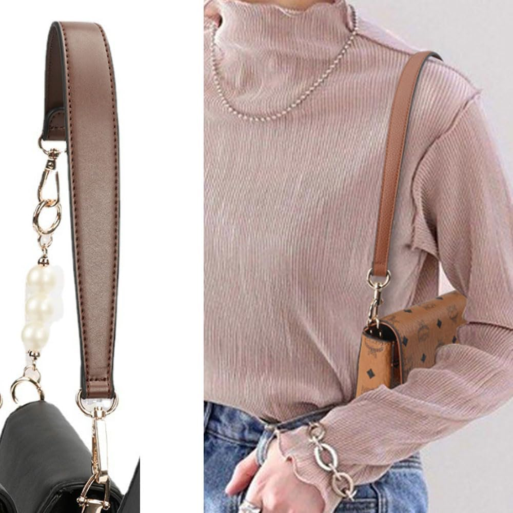 Armastuse Leather Purse Straps,Replacement Crossbody Shoulder Strap for Speedy,Crossbody Shoulder Strap, Adjustable Leather Shoulder Strap for Small Bag Handbag Clutch Bag Accessories