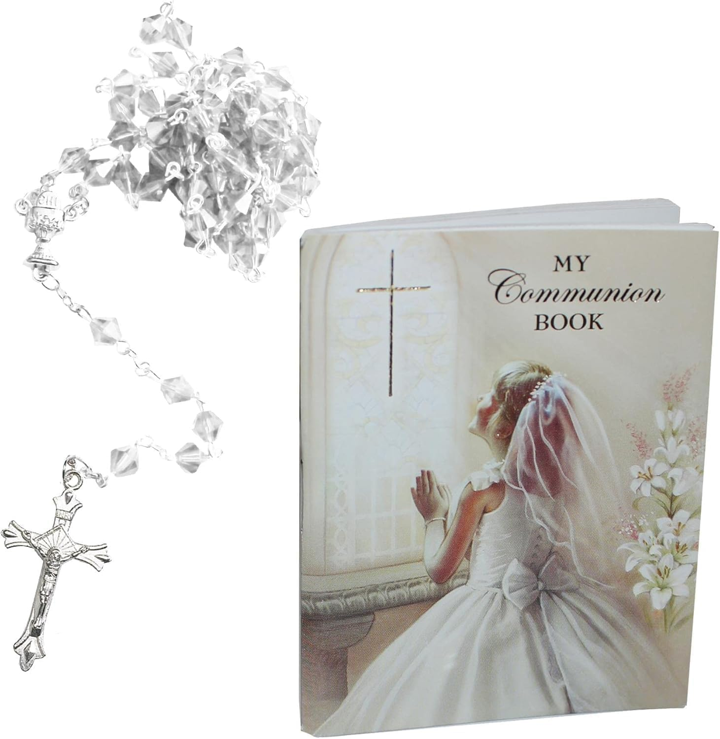 First Holy Communion Gift Set Prayer Book and Rosary - Girl/Clear C6042 0424 image number 3