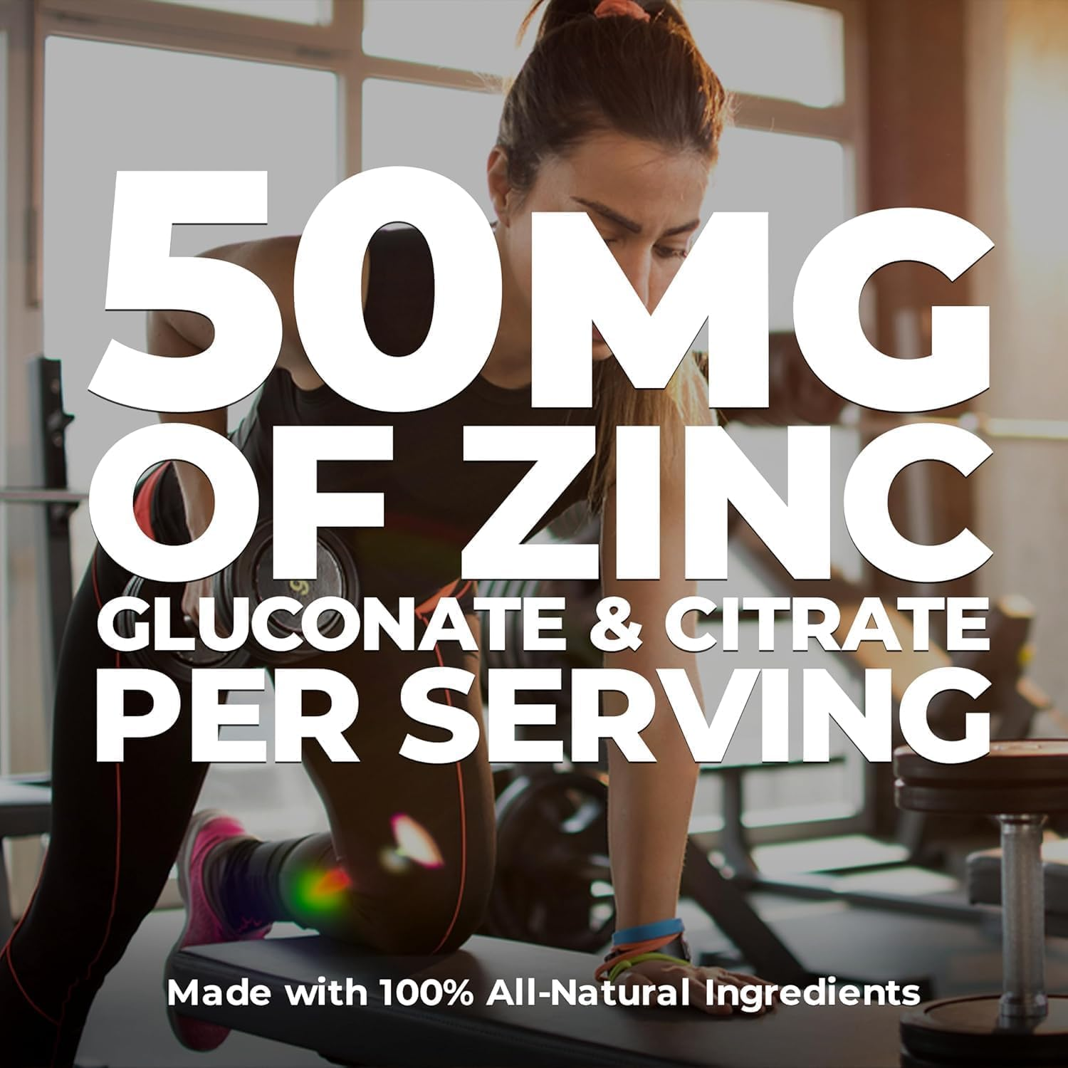 Nutrawave 2-In-1 Zinc Supplement | 50Mg Zinc Gluconate + Citrate | All Natural Formula | Vegan | 6-Month Supply image number 4