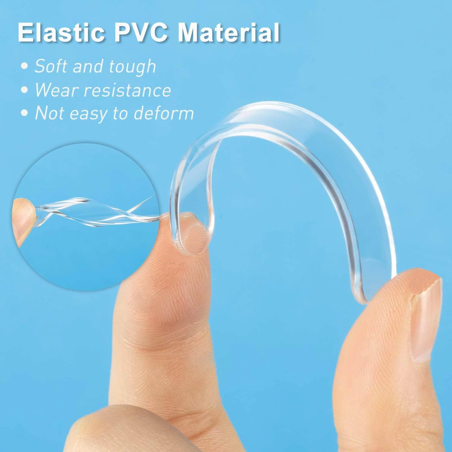 50Pcs Cabinet Door Bumper Strips Clear Table Top anti Slip Pad Furniture Rubber Bumpers Pads Self Adhesive Cupboard Door Frame Glass Top Bumper for Drawer Furniture Sliding Door Cabinet