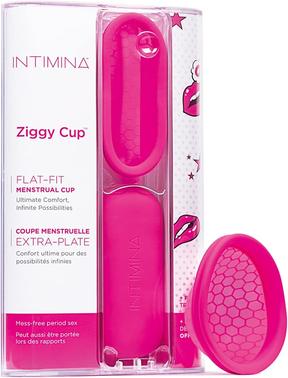 Intimina Ziggy Cup &ndash; Extra-Thin Reusable Menstrual Cup with Flat-Fit Design