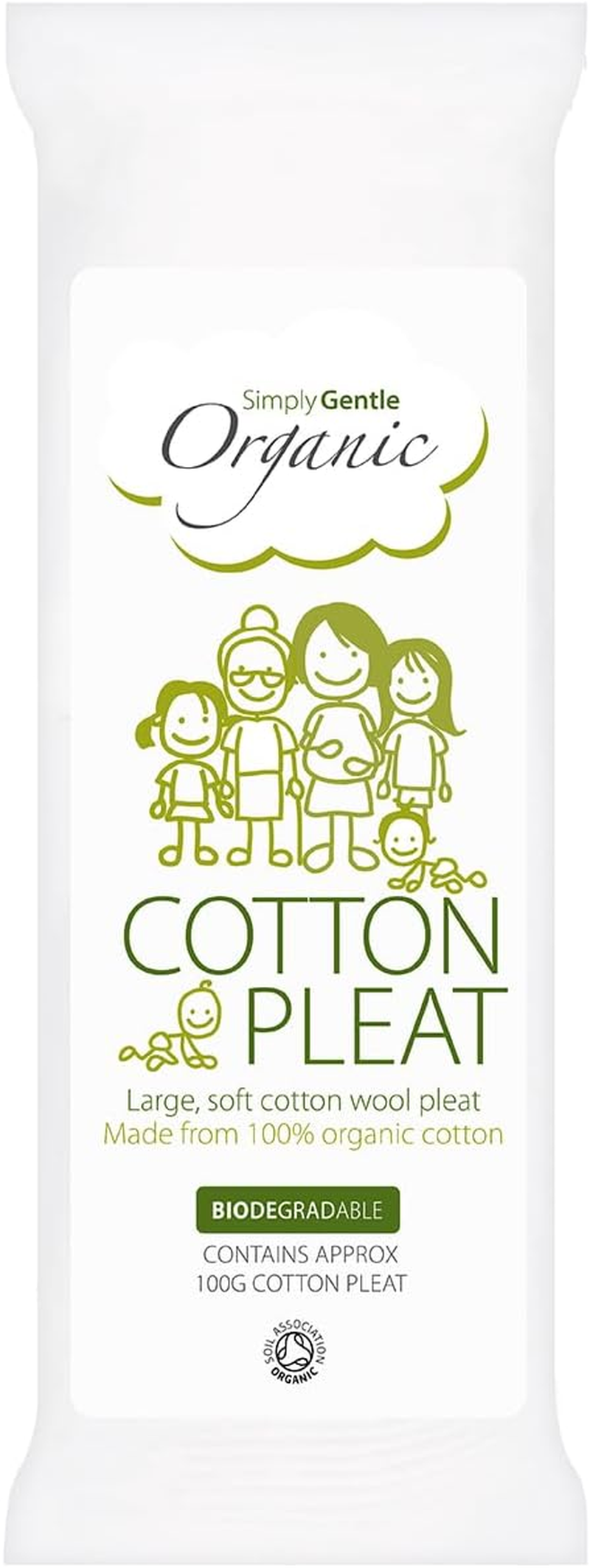 Simply Gentle Organic Cotton Pleat, 100 Grams image number 2