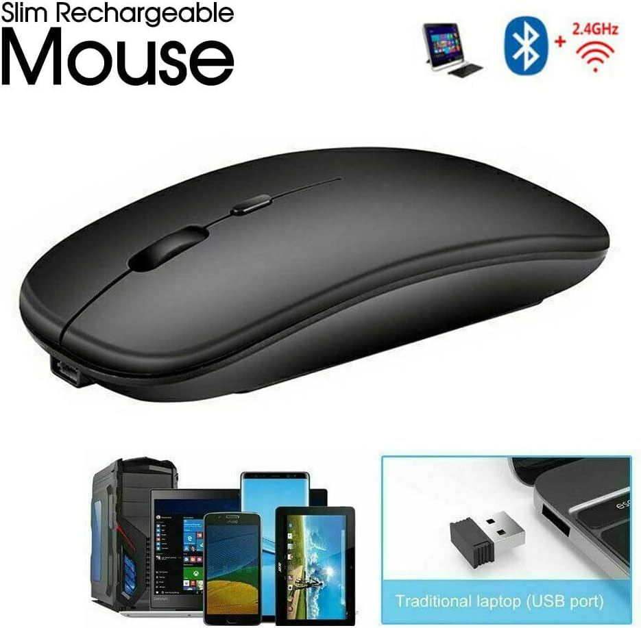 Optical Wireless Bluetooth 5.1 Slim Rechargeable Mouse for Laptop image number 4