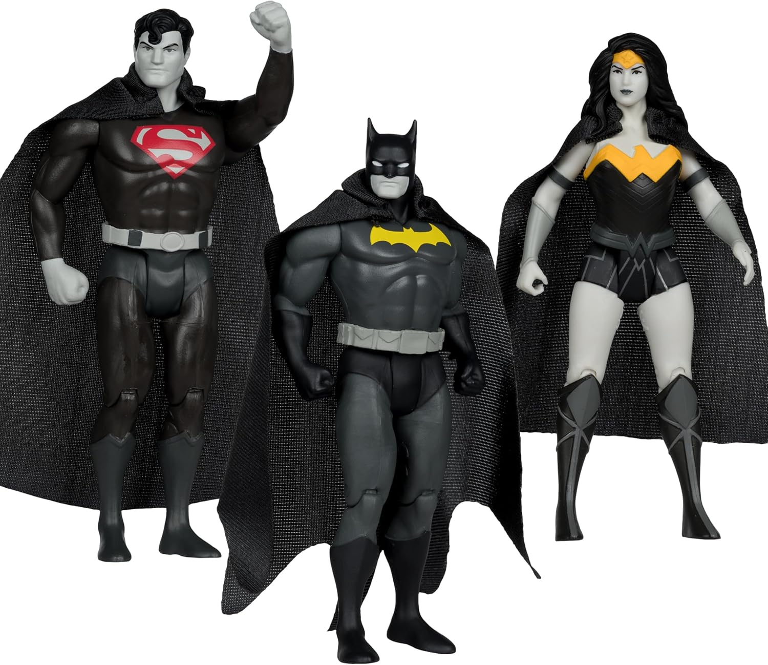 Dc Direct Super Powers 3 Pack - Superman & Wonder Woman & Batman (B&W with Accent)(Gold Label) image number 4