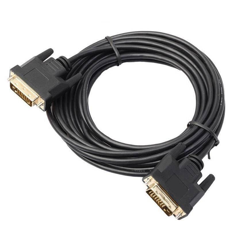 DVI to DVI Cable Male DVI-D for LCD Monitor Computer PC Projector DVD Cord Lead - High-Speed Transmission with Gold-Plated Connectors - Available in Multiple Lengths