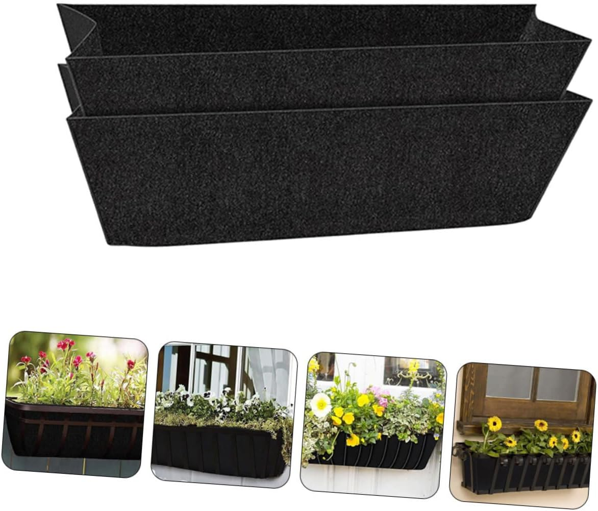 4Pcs Felt Plant Troughs Liner Inserts for Hanging Flowerpots for Home Gardening Balcony Decoration Convenient Replacement for Growth image number 1