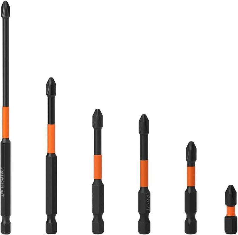6 Pcs Impact Hex Head Wrench Drill Bit Set, S2 Steel Hex Bits Set H2-H6 1/4 Inch Head Hardness Anti-Slip Screwdriver Quick Release Shank Screwdriver Bits Set, for Power Screwdriver Impact Drill image number 6