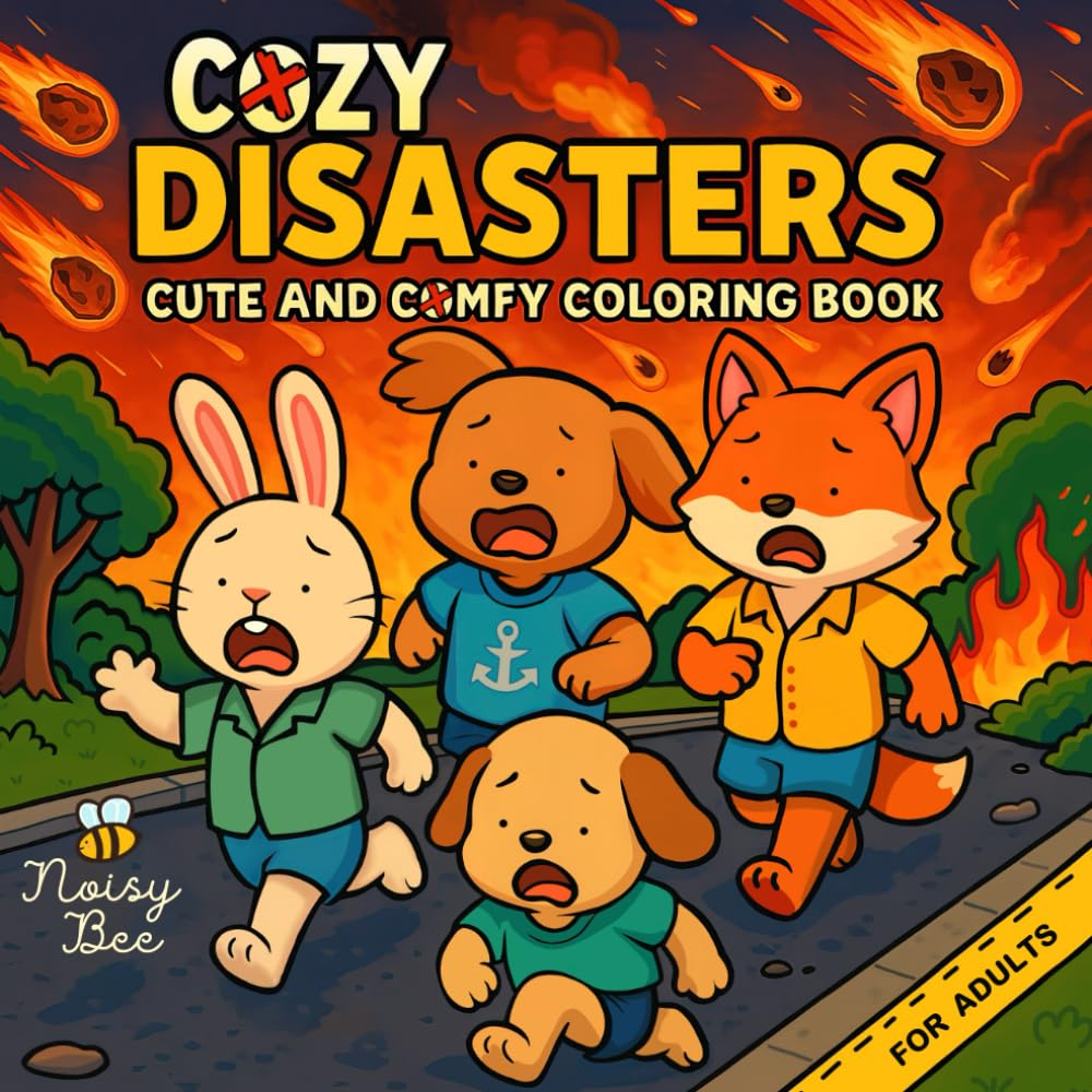 Cozy Disasters: Cute and Comfy Coloring Book for Adults | Adorable yet Creepy Vibes | Crime and Horror | Simple and Easy Designs for Stress Relief and Relaxation
