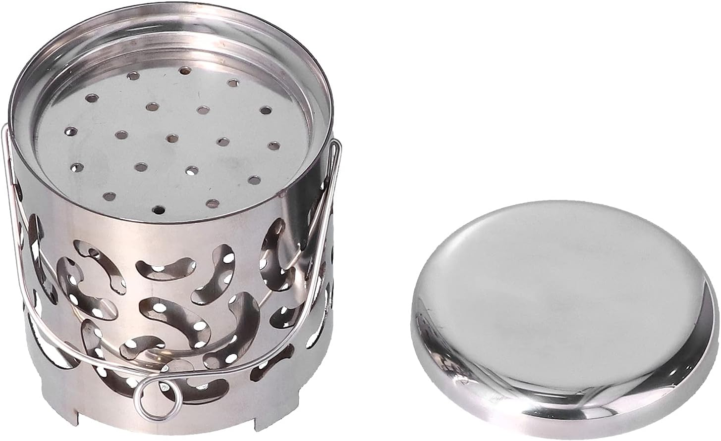 Camping Heater Cover Camping Heater Stainless Steel Mini Outdoor Heater Camping Heater Portable Camping Stove Portable Camping Stove for Picnic Hiking Outdoor Heaters image number 3