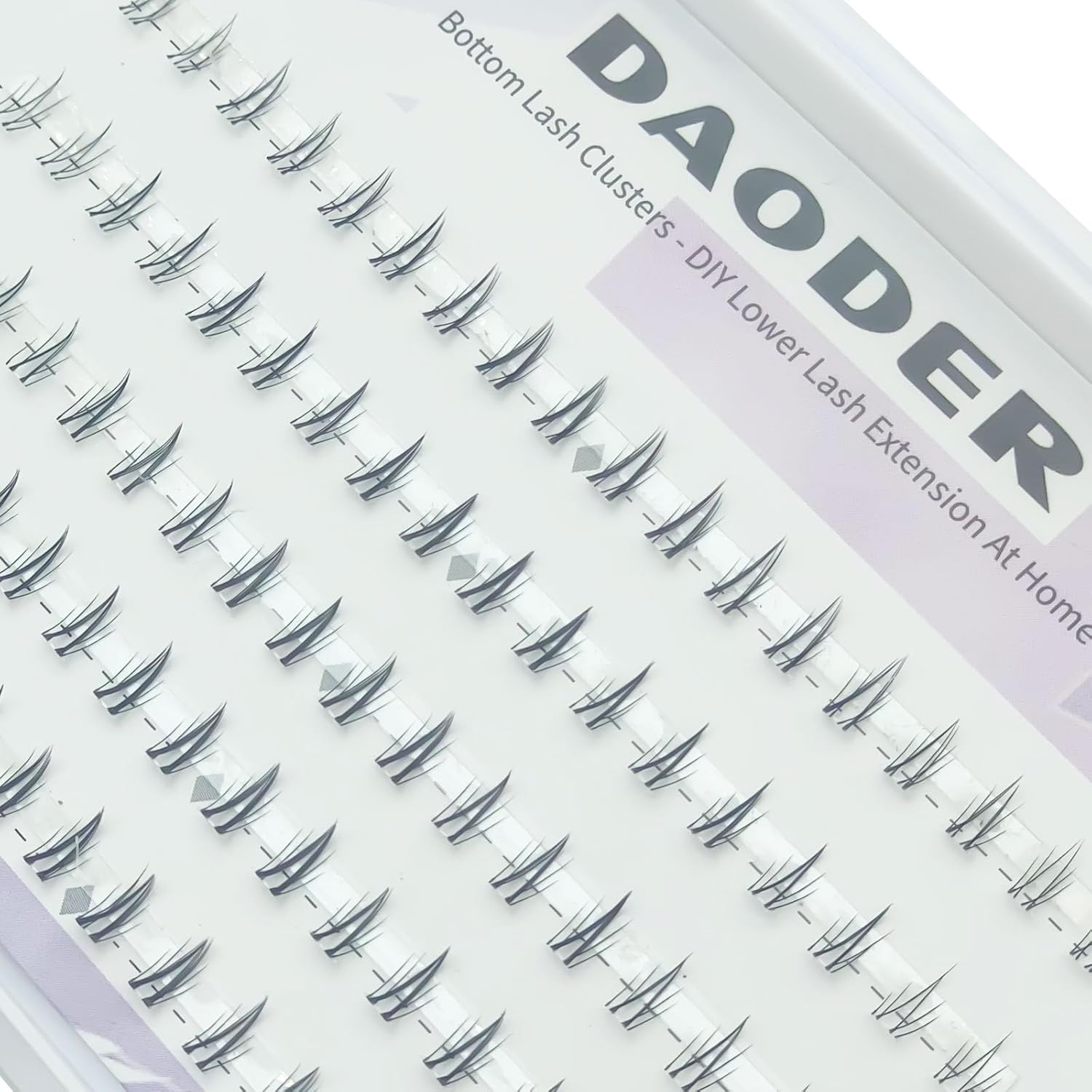Bottom Lash Clusters DIY Eyelash Extensions - DAODER 90Pcs Wispy Natural Look Clear Band Lashes for Bottom Eyelashes 6Mm