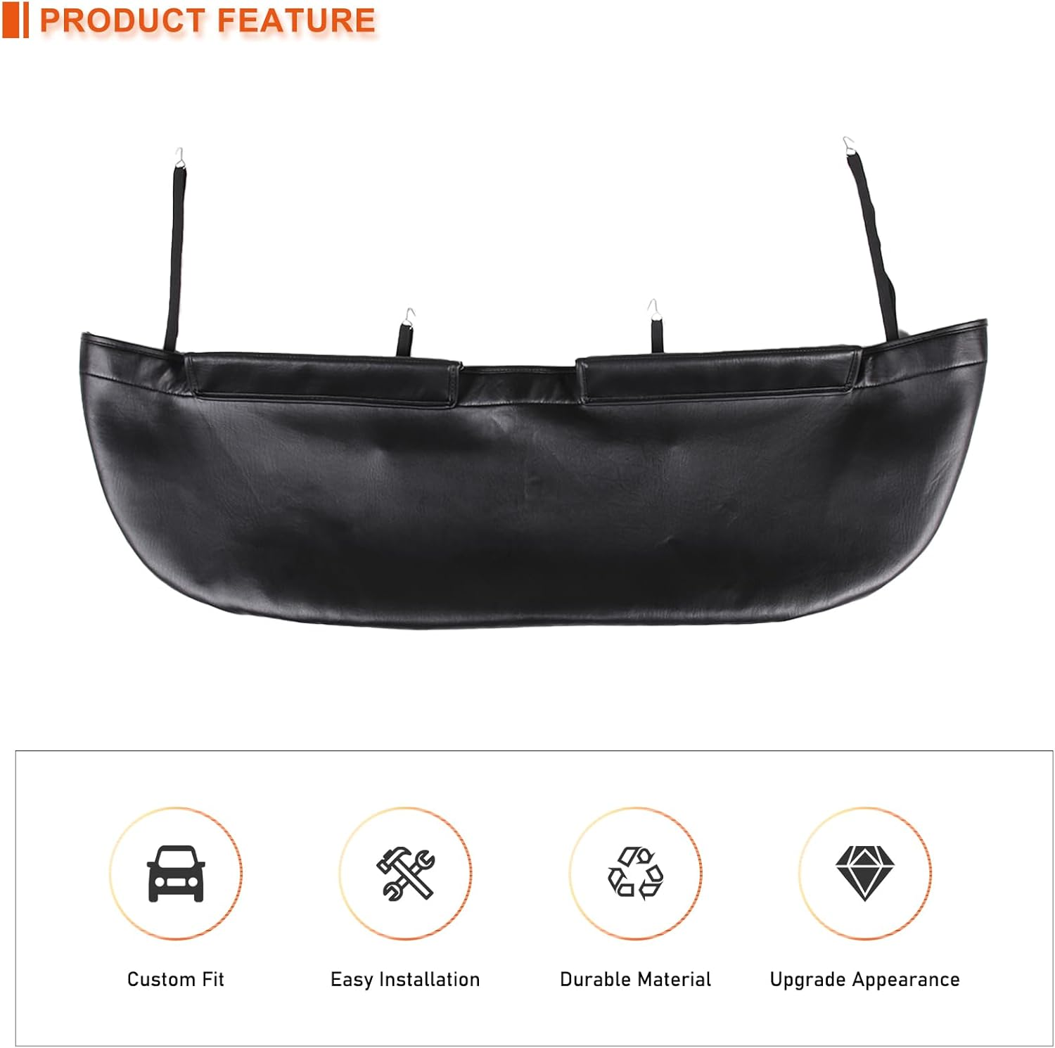 Car Bonnet Hood Bra Compatible with 2016-2023 Tesla Model 3 Hood Cover Exterior Accessories Front End Cover Black Car Mask Bra image number 3