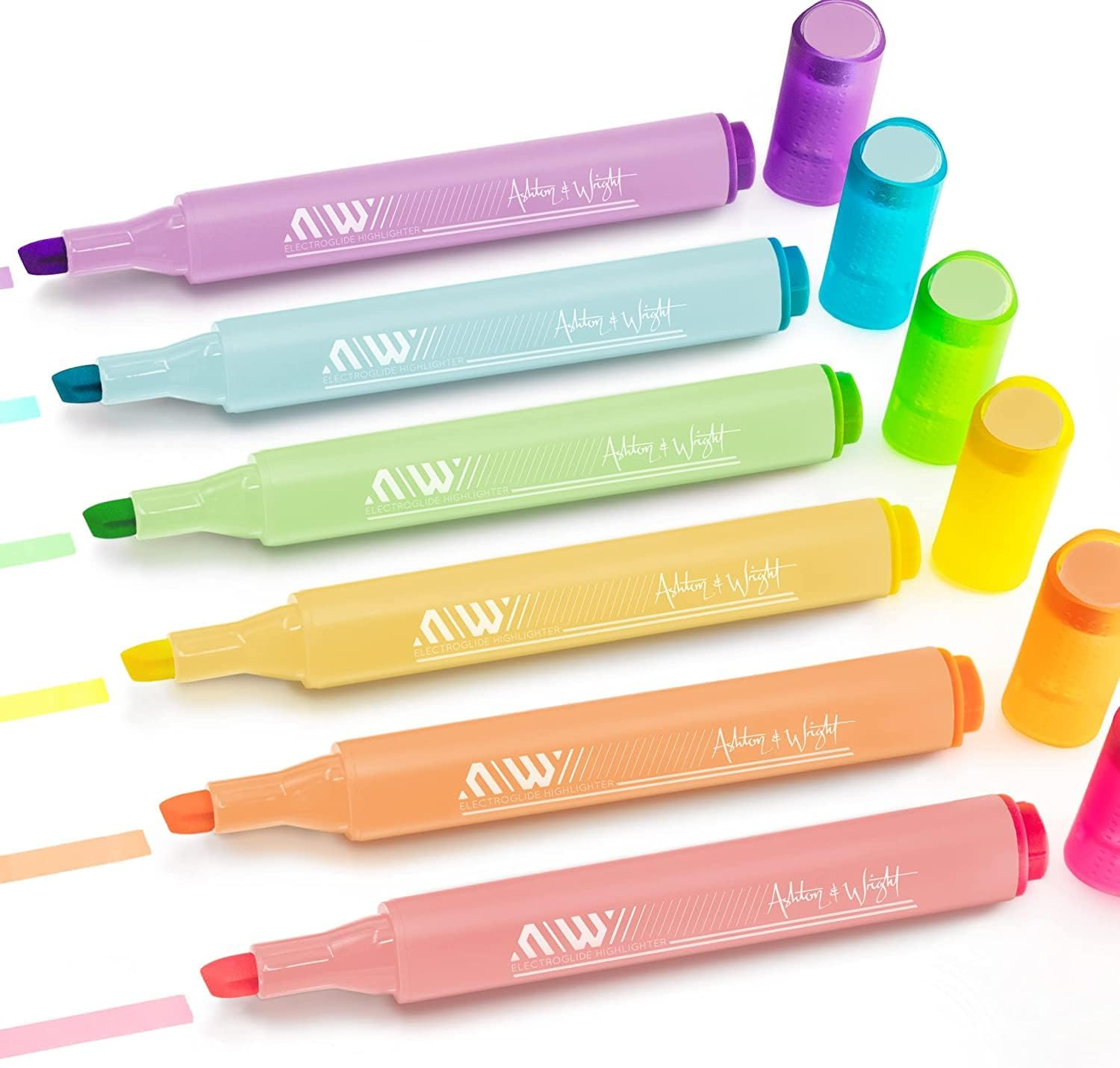 Ashton and Wright - Electroglide Triangular Highlighters - Pastel 6 Pack image number 2