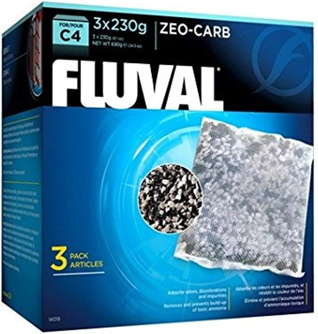 Fluval C4 Zeo-Carb, Replacement Aquarium Filter Media, 3-Pack, 14019 image number 2