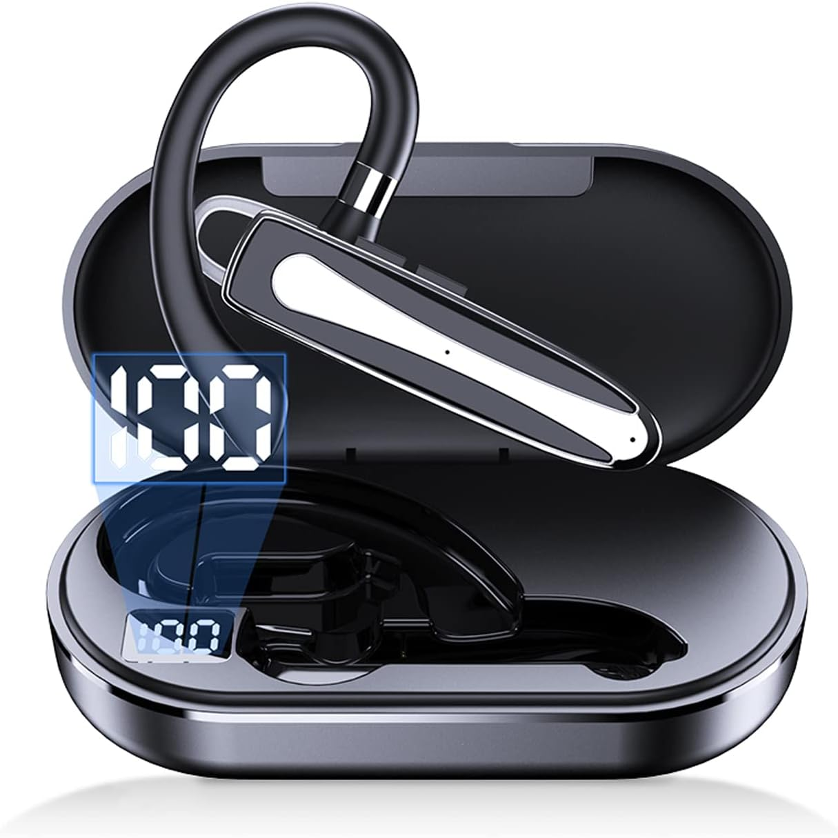 Bluetooth Headset with Microphone Hands-Free Bluetooth Ear Headset Bluetooth Mobile Phone In-Ear Headphones with Charging Case for Driving Business Office Wireless Headphones Earphones Hands-Free Kit image number 4