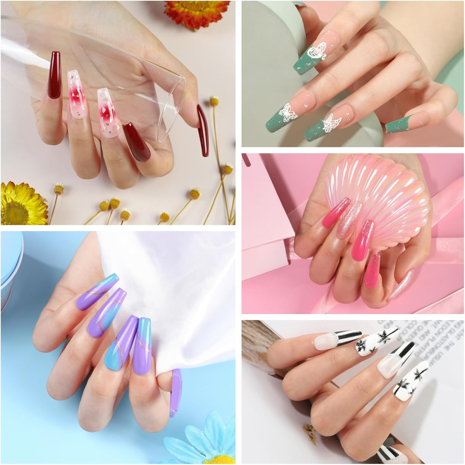 COSCELIA 53Ps Gel Nail Polish Kit with U V Light and Drill Starter 35 Fall Colors 5Pcs Top Base Coat LED Lamp Nail Art All Seasons Manicure Gifts for Women - 35Pc All Seasons Colors ( Collection 2) image number 4