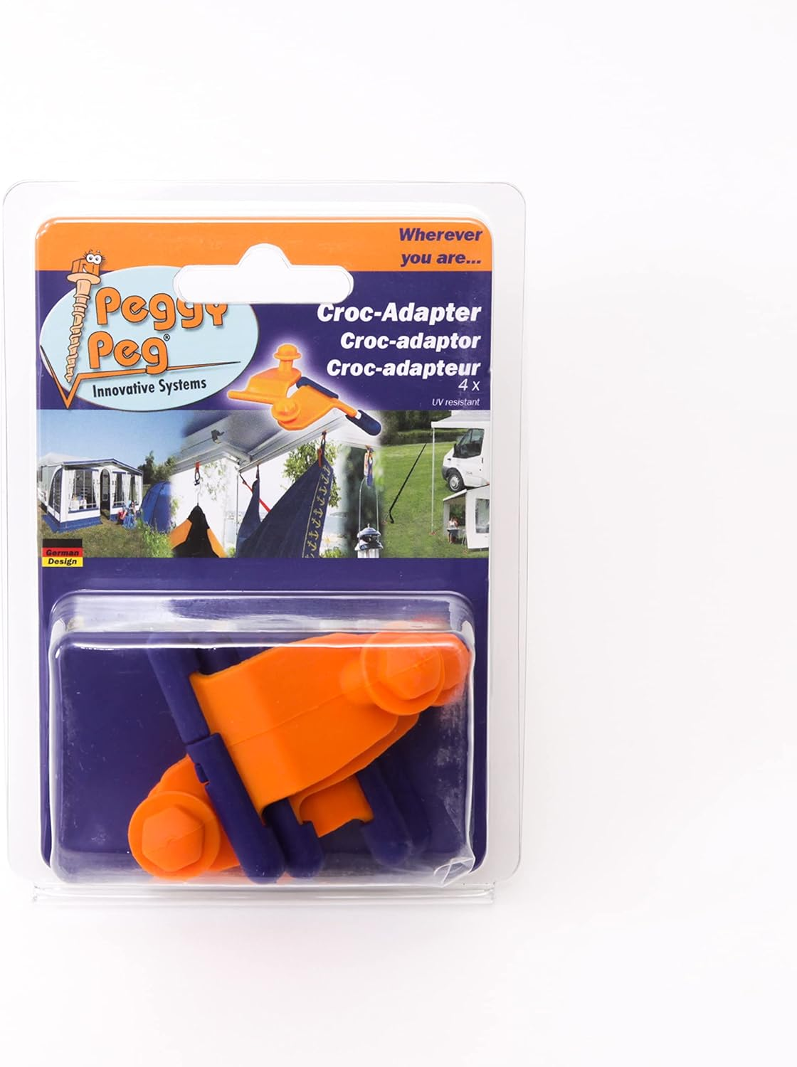 Peggy Peg - Croc-Adapter for Awning Clamps 4 Pcs - 5Mm & 8Mm- Motorhome Piping Rails - Motorhome, Caravan & as Camping Accessories - Compatible with Peggy Peg Crocodile Clips, Storm Strap & L Hooks image number 3