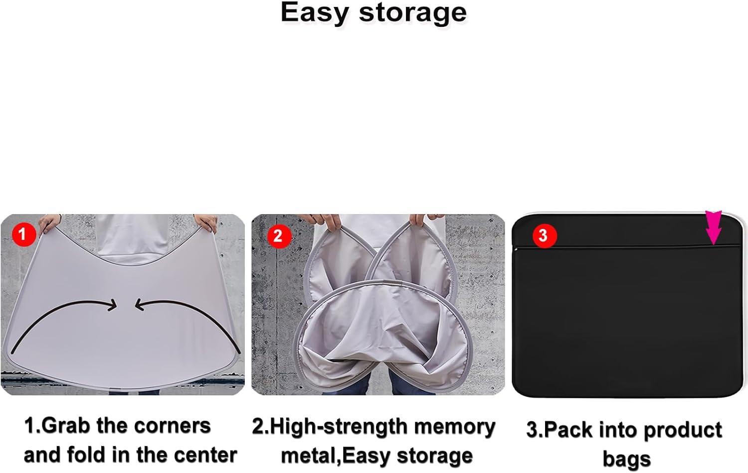 Tesla Model Y Sunshade Roof Cover,Accessories Fit 2025 2026 Tesla Juniper Sun Shade for Panoramic Glass Roof,Dual-Layer UV/IR Reflective Heat-Insulation Car Sunshade,2Pcs (Black) - Gray image number 4