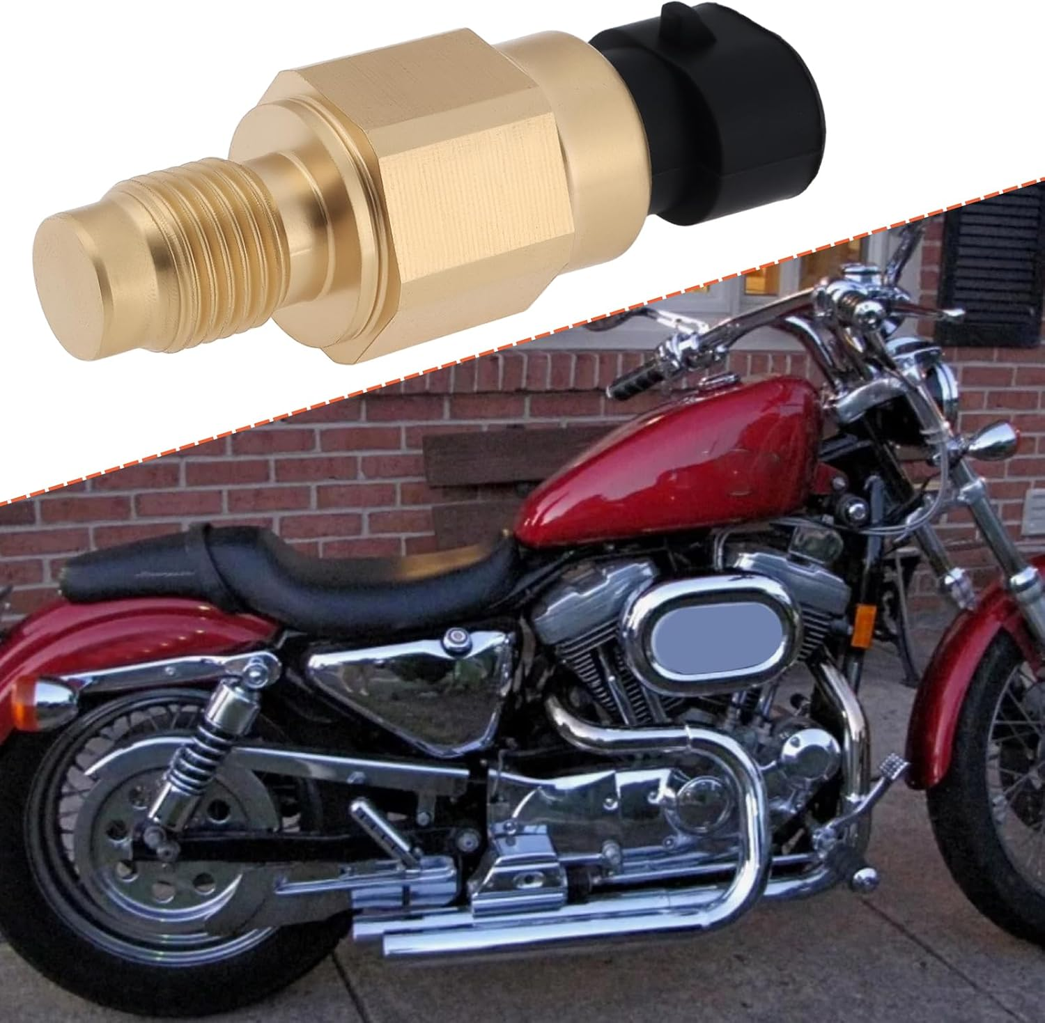 Be in Your Mind 2-Pin Temperature Sensor Replacement Part 32446-99 3244699 Compatible with Harley-Davidson Big Twin 1999-2017 image number 5