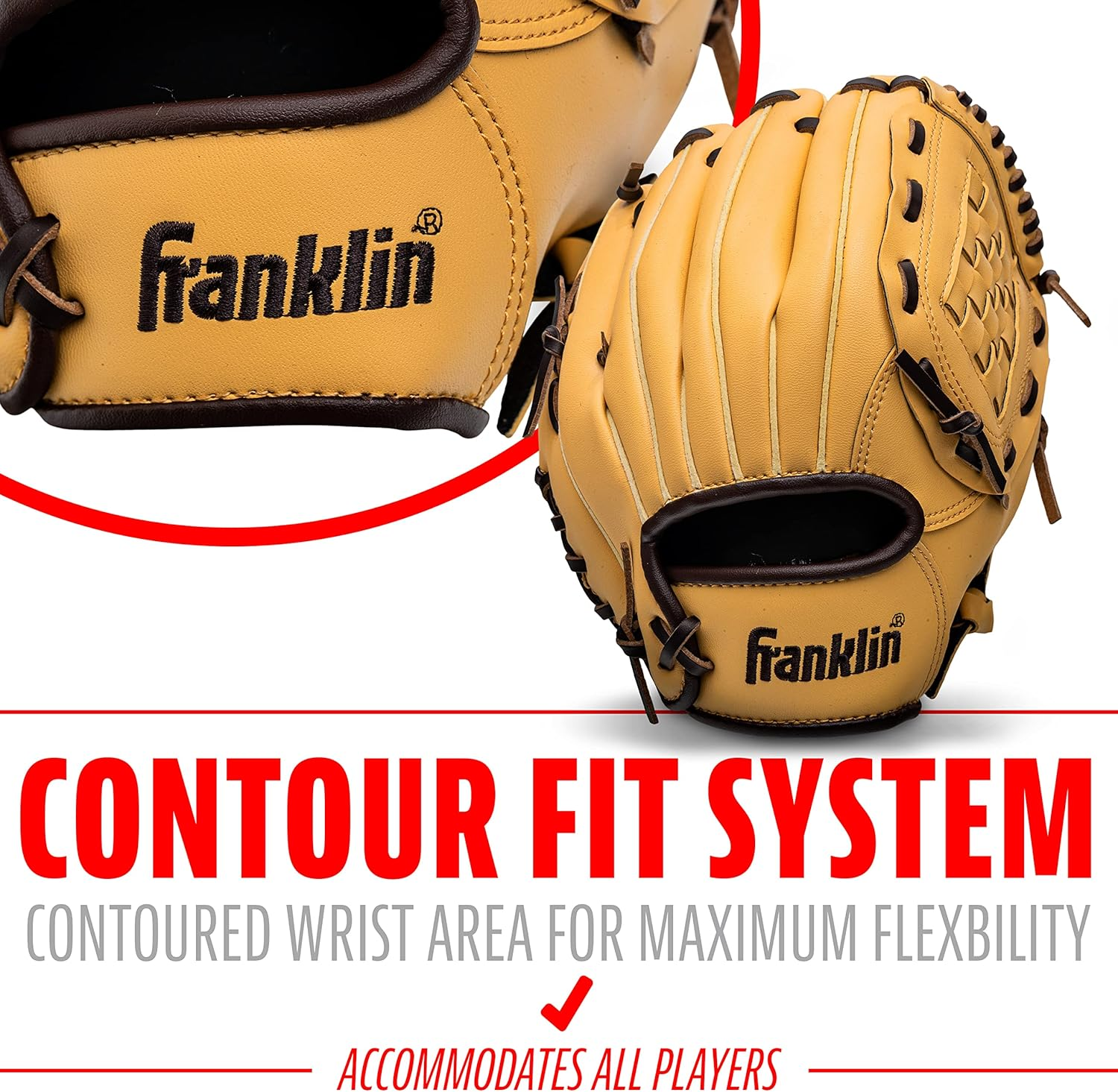 Franklin Sports Baseball and Softball Glove - Field Master - Baseball and Softball Mitt image number 6