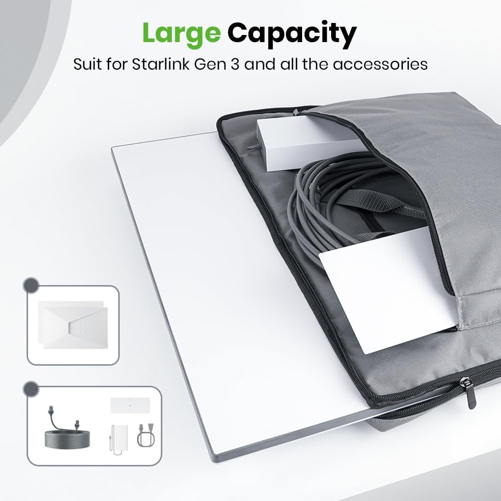 Starlink Gen 3 Satellite RV Carry Bag,Outdoor Travel Bag, Handbag for Starlink Dish and All Accessories image number 5