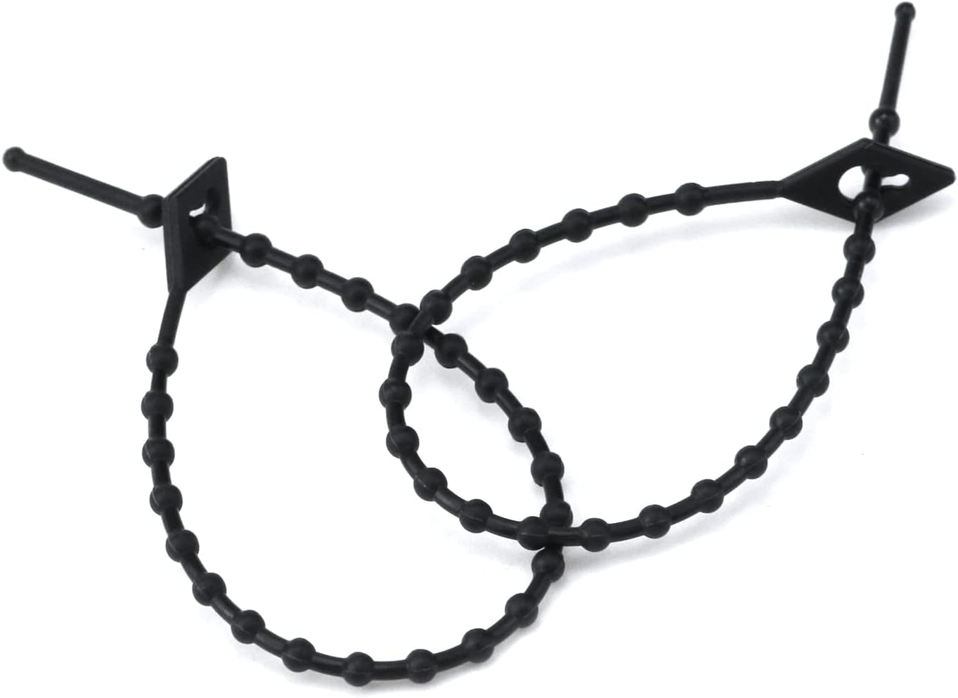 KUMGROT 100Pcs Beaded Cable Tie Wrap Cable Zip Ties Heavy Duty Nylon Cable Wire Ties Durable Strong Cable Ties for Garage Home Office Shop 150Mm/5.91In Black image number 6