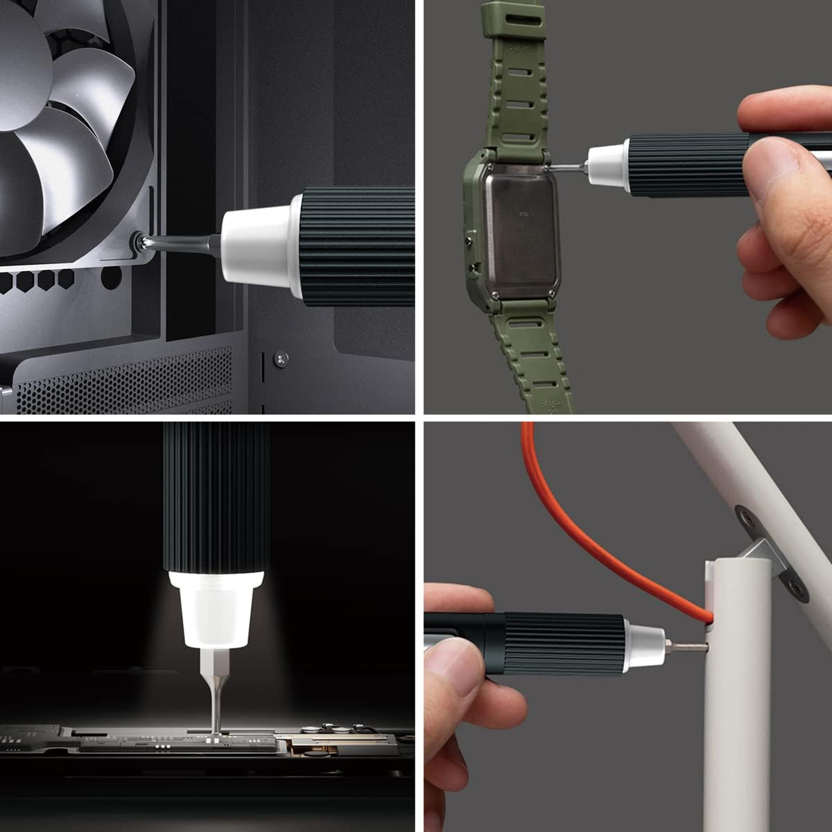 Gear Adjustable Mini Electric Screwdriver,Jakemy Laptop Screwdriver Repair Tool Kit Cordless Torque Power with Light Manual&Automatic Rechargeable for Phone,Consoles,Toys,Ect, (JM-E21A) - Jm-8189B image number 3