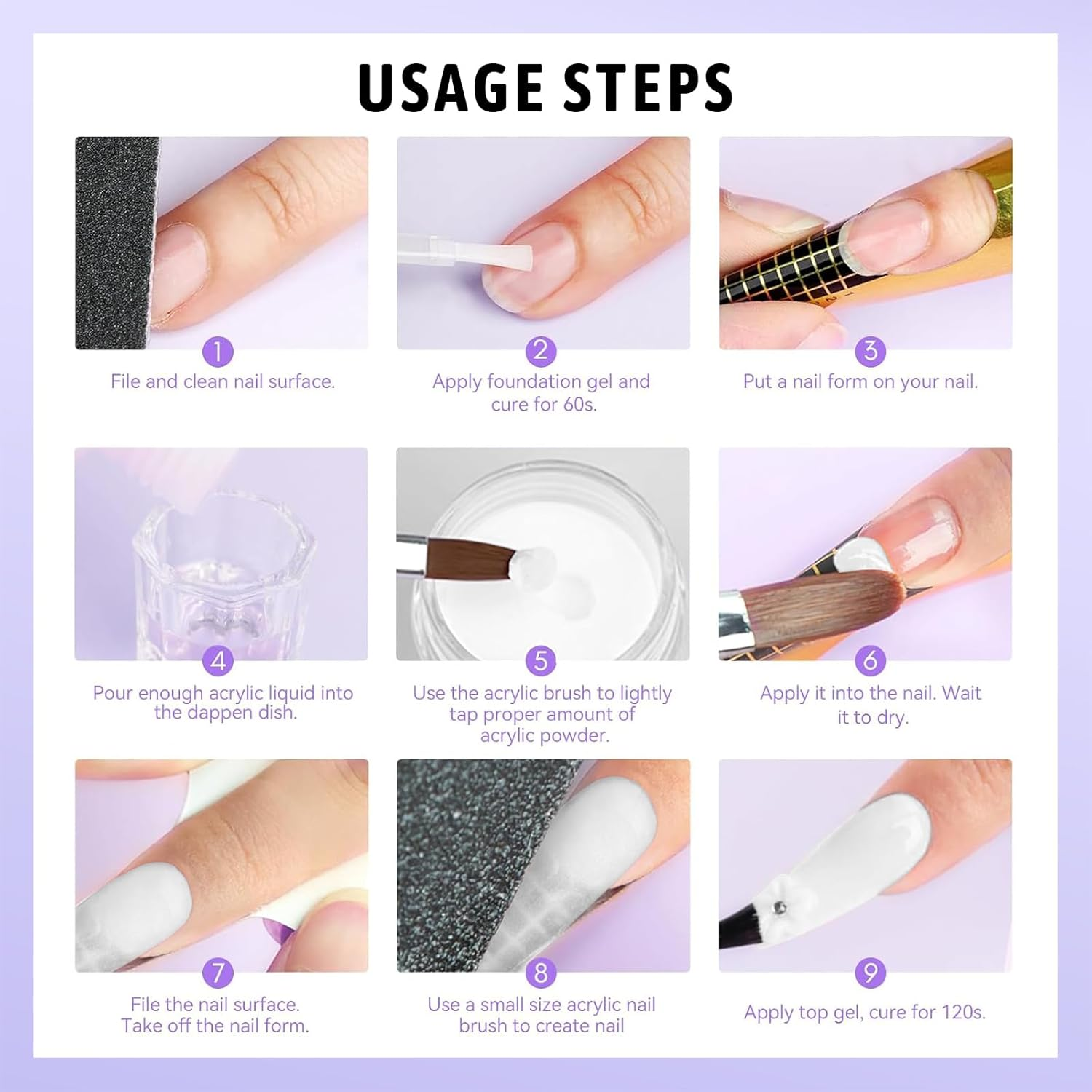 MAGIC ARMOR Acrylic Nail Liquid - 240Ml Professional Non-Yellowing, Mma-Free for Acrylic Nail Extension Acrylic Powder Application Nails Quick Dry for Nail Art Beginners DIY Home Nail Salons image number 2