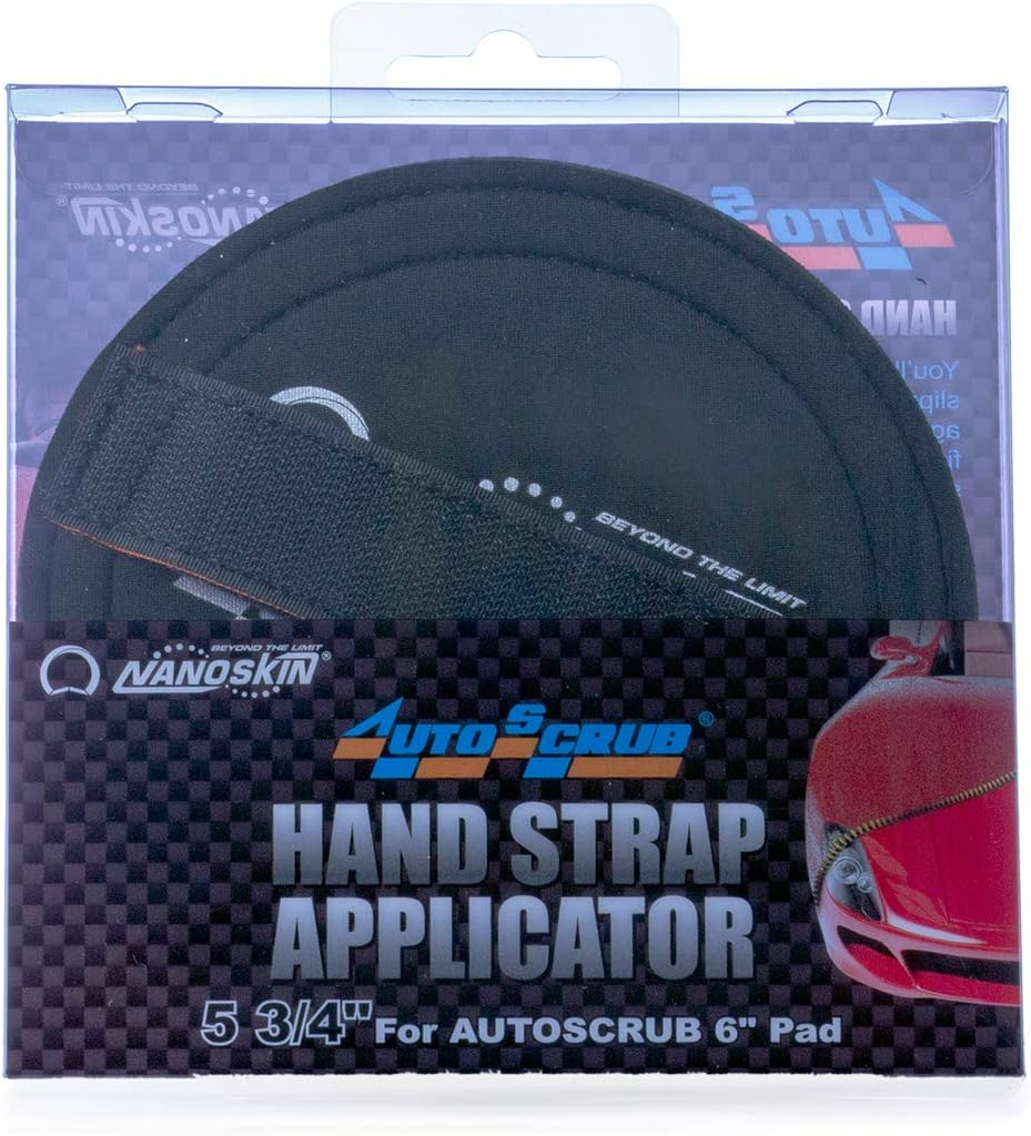 Nanoskin AUTOSCRUB 5 3/4" Hand Strap Applicator &ndash; Clay Bar Alternative for Removing Contaminants from Paint, Glass, Plastic, and Metal | Compatible with 6" Pads | Easy Pre-Wax & Coating Prep image number 2