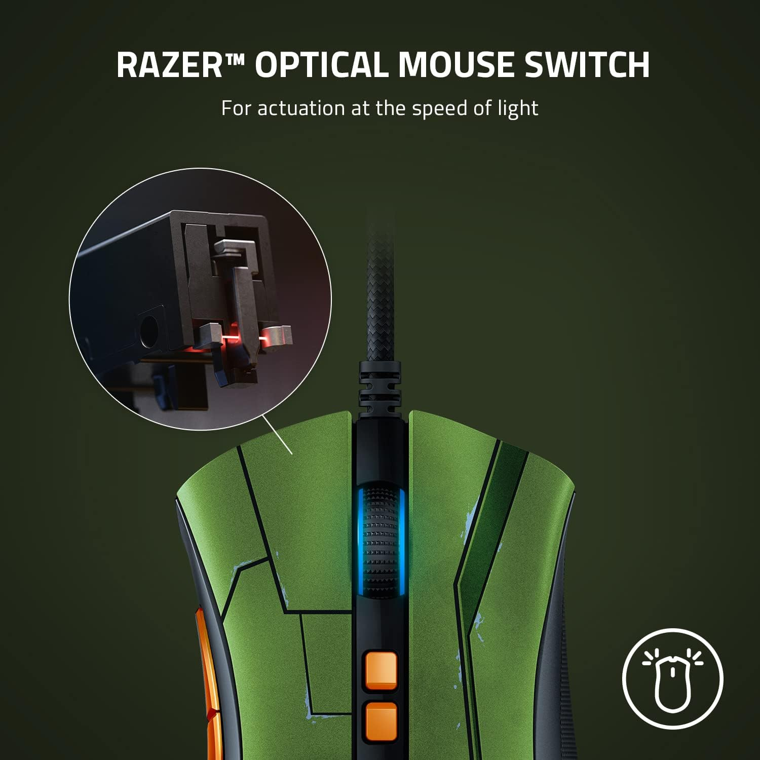 Razer Halo Infinite Edition Deathadder V2 Wired Gaming Mouse image number 4