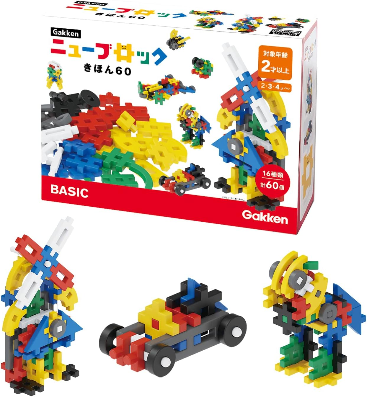 Gakken Sta:Ful, Gakken New Blocks, 83722 Kidney 60 (Recommended Age: 2 Years and Up)