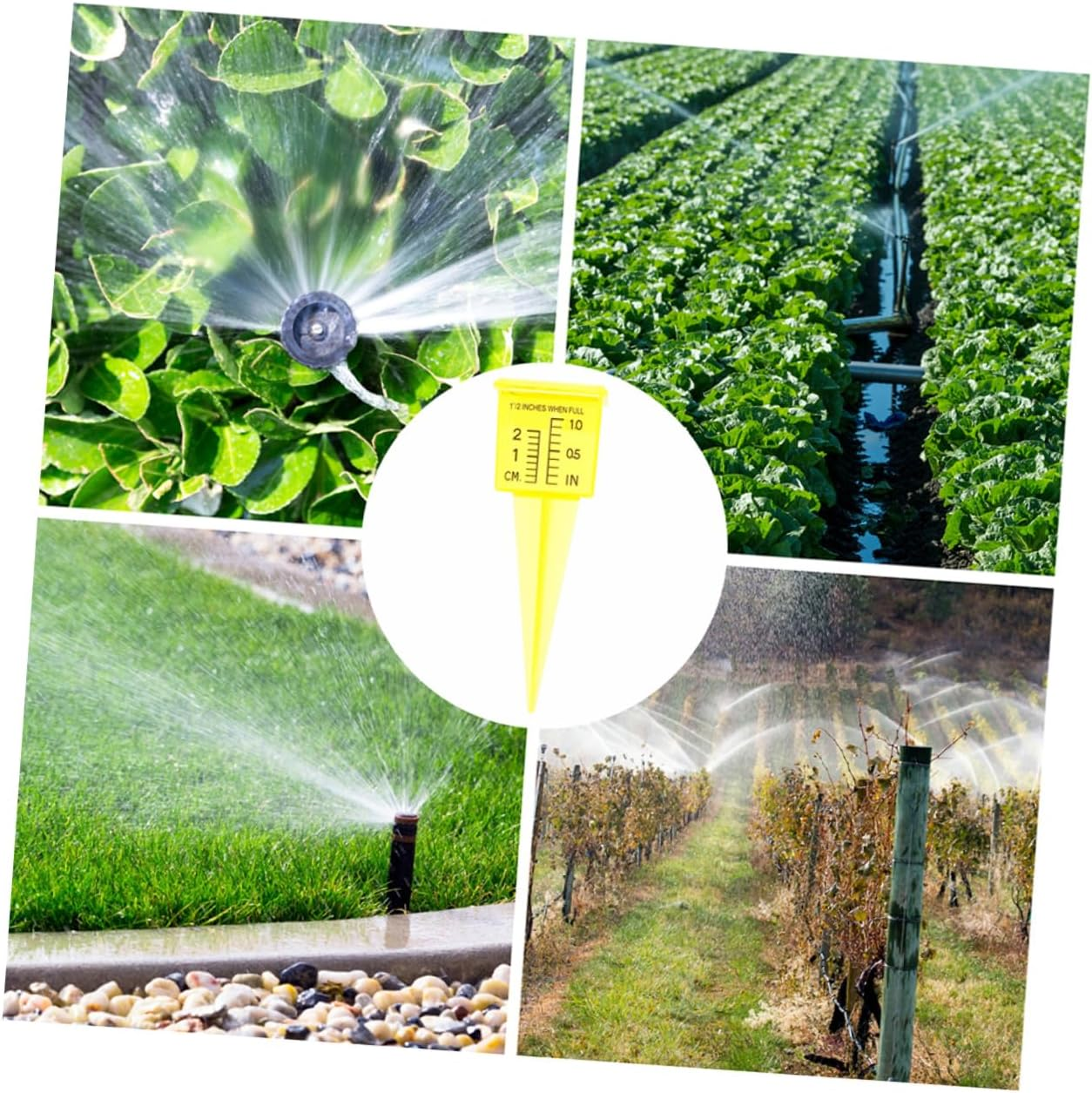 CAXUSD Sprinkler Catch Cups 5Pcs Large Rain Gauge Garden Sprinkler Water Gauge Easy to Read Outdoor Rain Measurement Tool image number 4