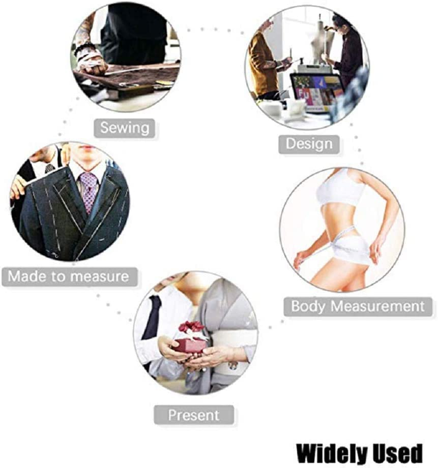 Retractable Measuring Tape, Soft Tape Measure for Body, Fabric, Sewing, Tailor, Cloth, Knitting, Craft, Weight Loss Measurements image number 4