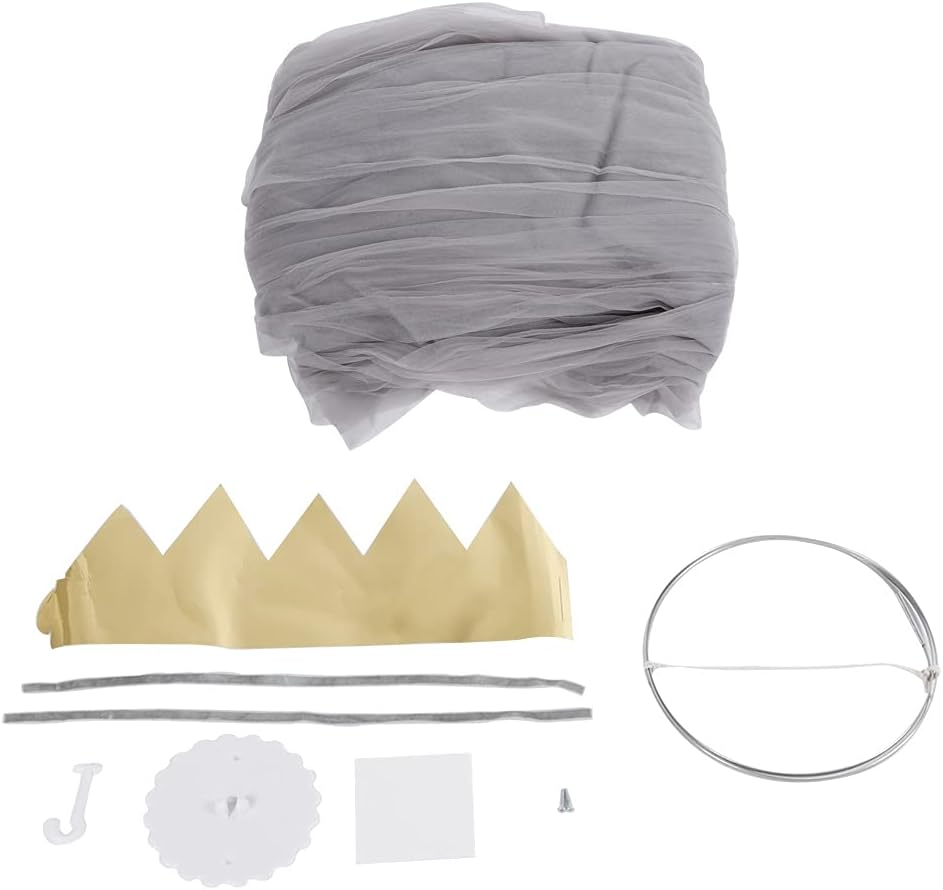 Bed Canopy Net Princess Canopy Bed Decor for Baby Crib with Dense Mesh Netting Easy Installation Hanging Hook for Girls Kids Adults (Grey) image number 5