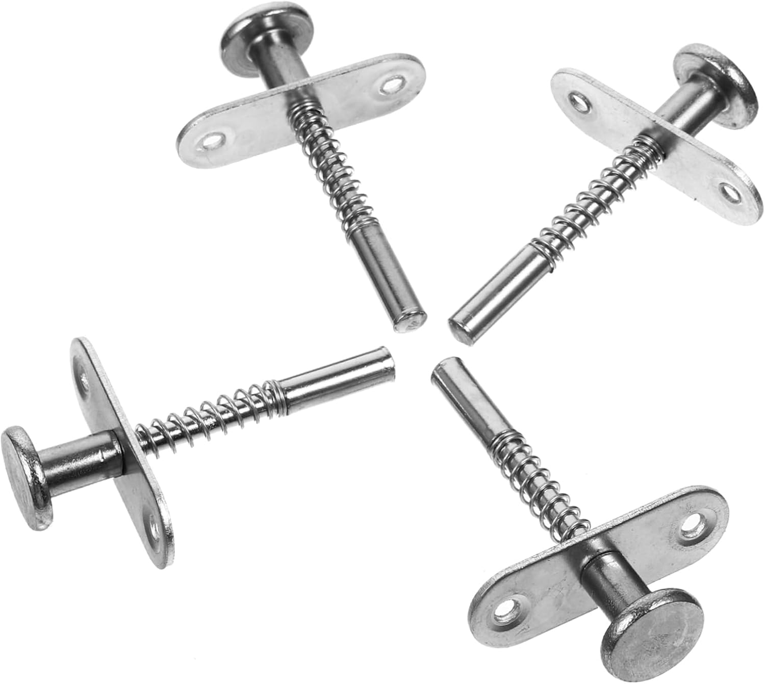 SOESFOUFU 4Pcs Spring Latch Mini Spring Loaded Latch Spring Release Latch Push Open Door Catches Latch Pin Bed Fastening Fittings Door Push Latch Door Latches Hardware Push Open Latches image number 4