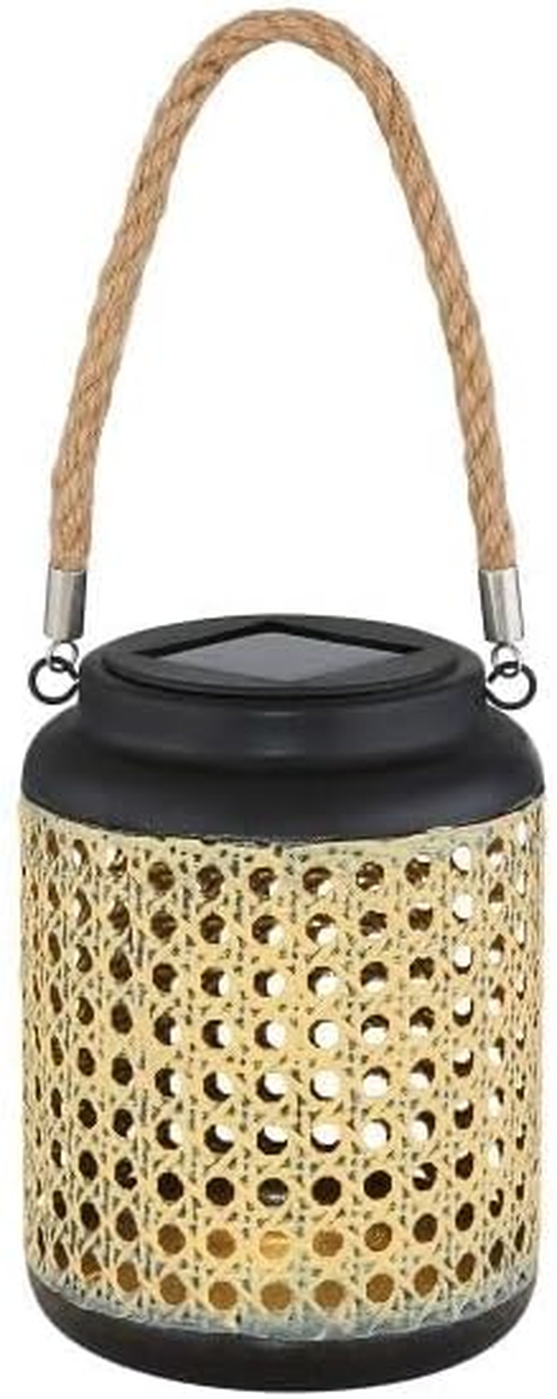 Solar Light Metal Pot with Handle Cord 3000K IP44 Balloon Design Ideal for Outdoor Weatherproof