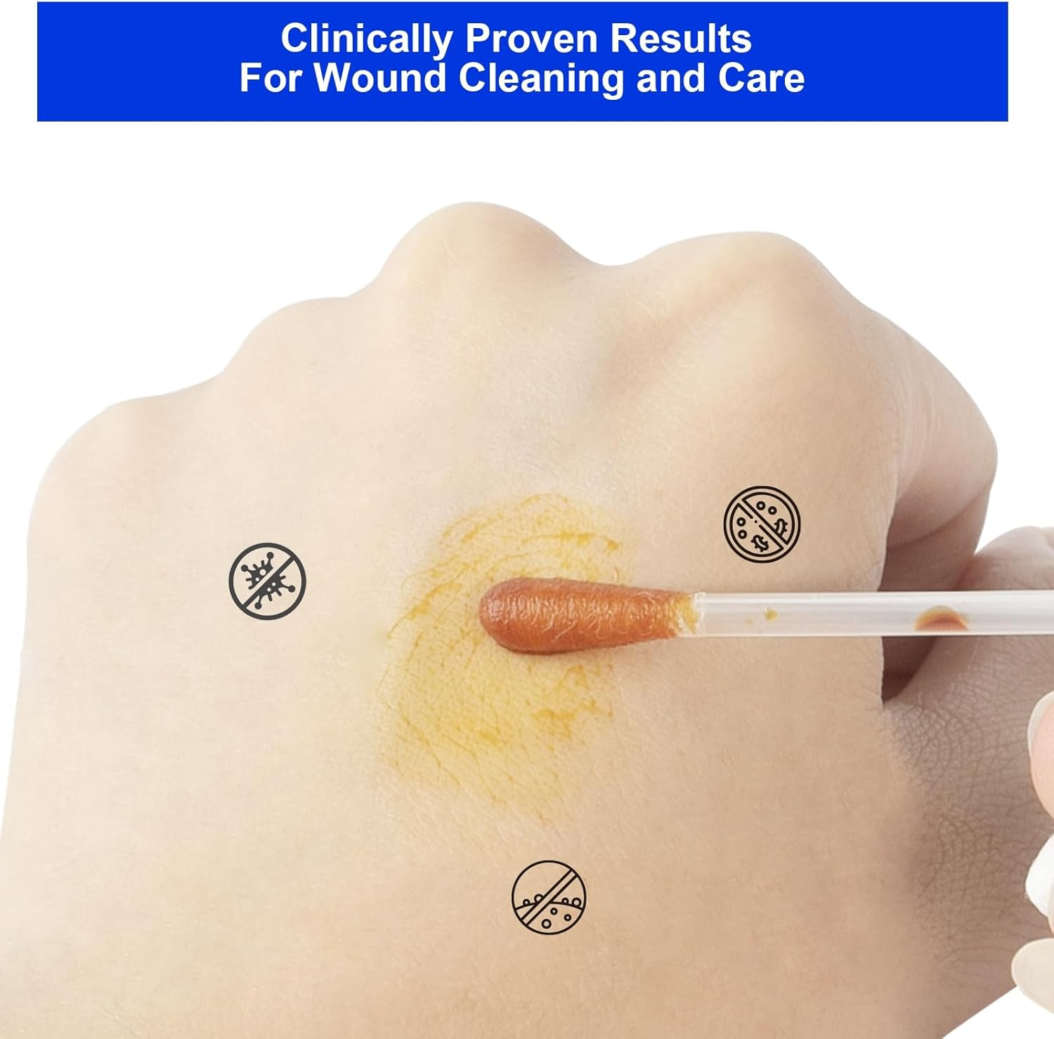 Svaha Povidone Iodine Swabsticks - 50/Box, Individually Wrapped, Iodine Solution Released When Snapped, No Drying Out, Perfect for Wound Care and Portable First Aid Kits image number 2