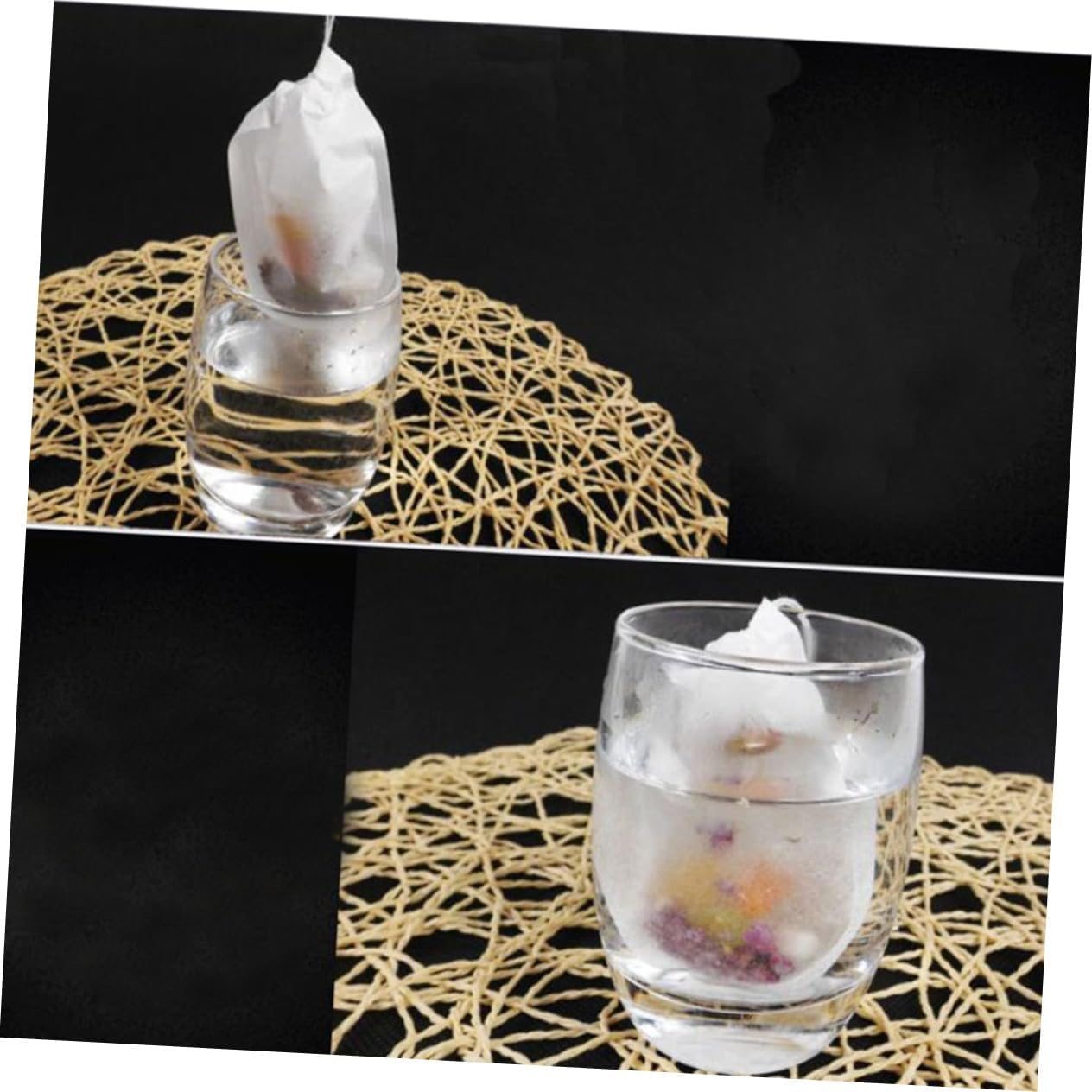 ABOOFAN 100Pcs Disposable Paper Tea Bags with Drawstring Natural Wood Pulp Filter for Loose Leaf Tea Coffee Herbal Medicine image number 4