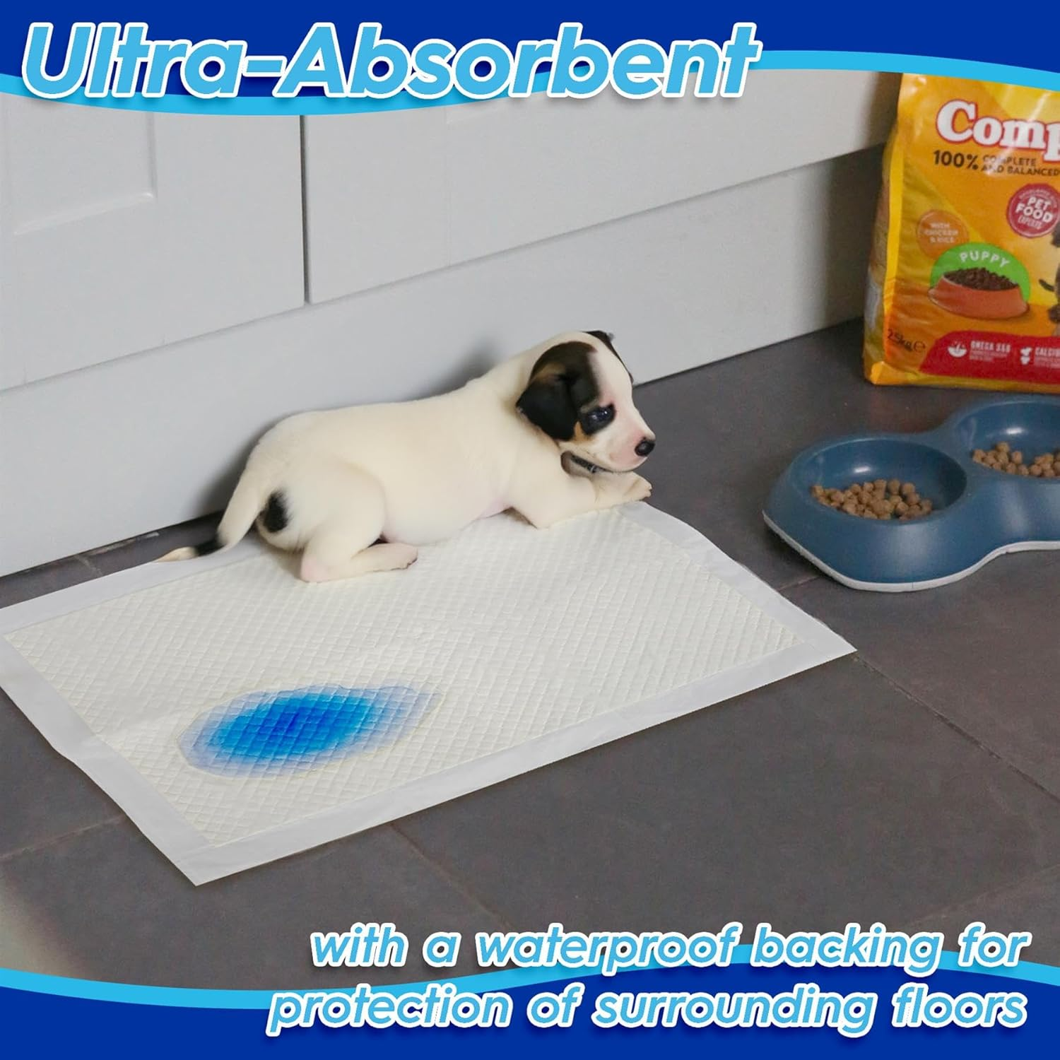 Disposable Puppy Pads - 60Cm X 89Cm - 10X Extra-Large Absorbent Puppy Training Pads Leak-Proof Pee Pads for Dogs, Cats, Kittens Potty Training Mats image number 4