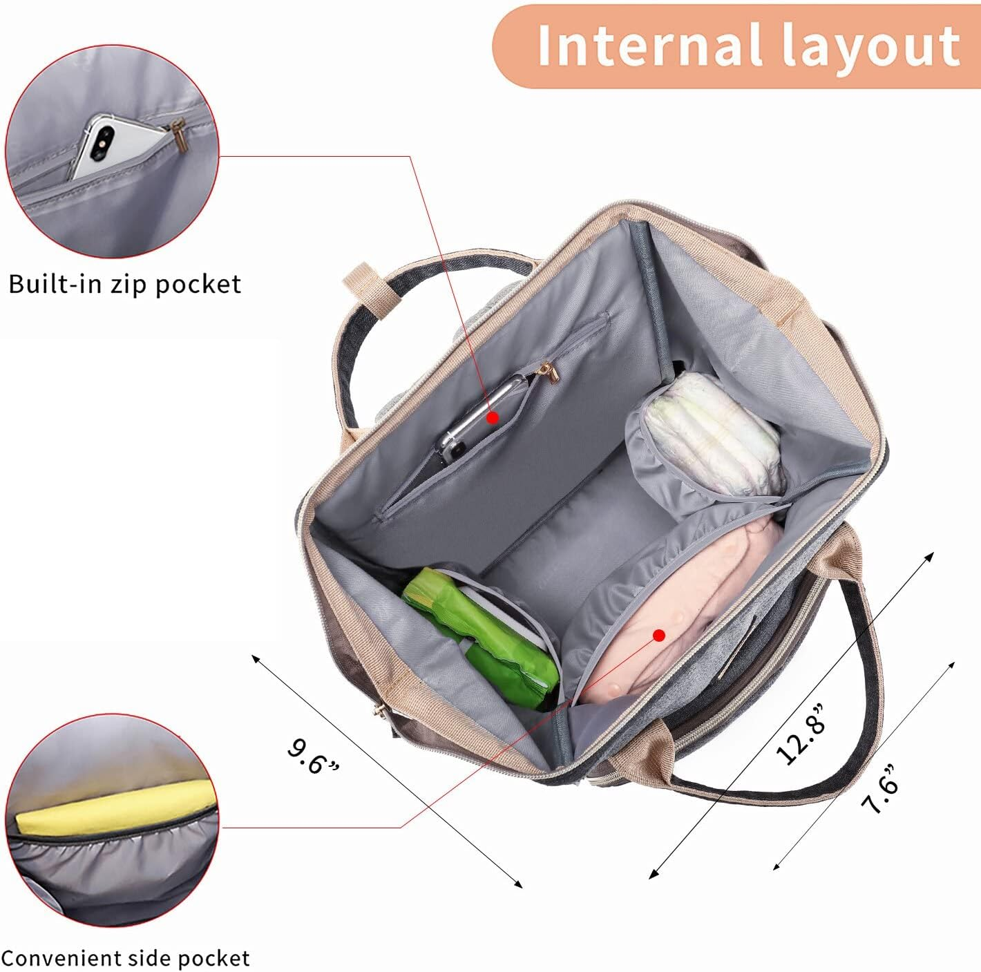 Diaper Bag Backpack image number 7