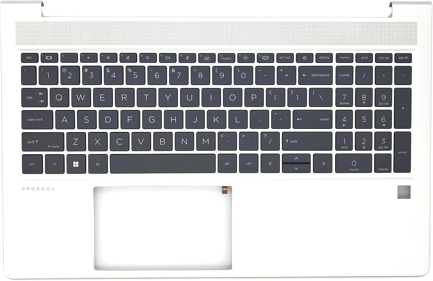 New Upper Case Palmrest Replacement for HP Probook 450 455 G8 Series Laptop Keyboard Assembly Top Cover US Layout M21742-001 Silver image number 3