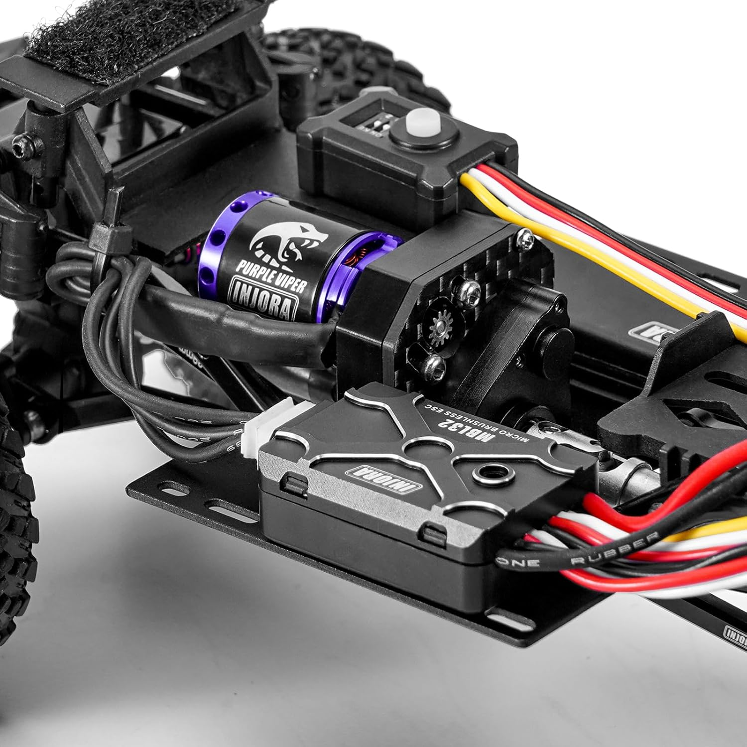 INJORA Aluminum Side Plate - ESC Receiver Tray 2PCS for 1/24 Axial SCX24 RC Crawler Upgrade image number 1