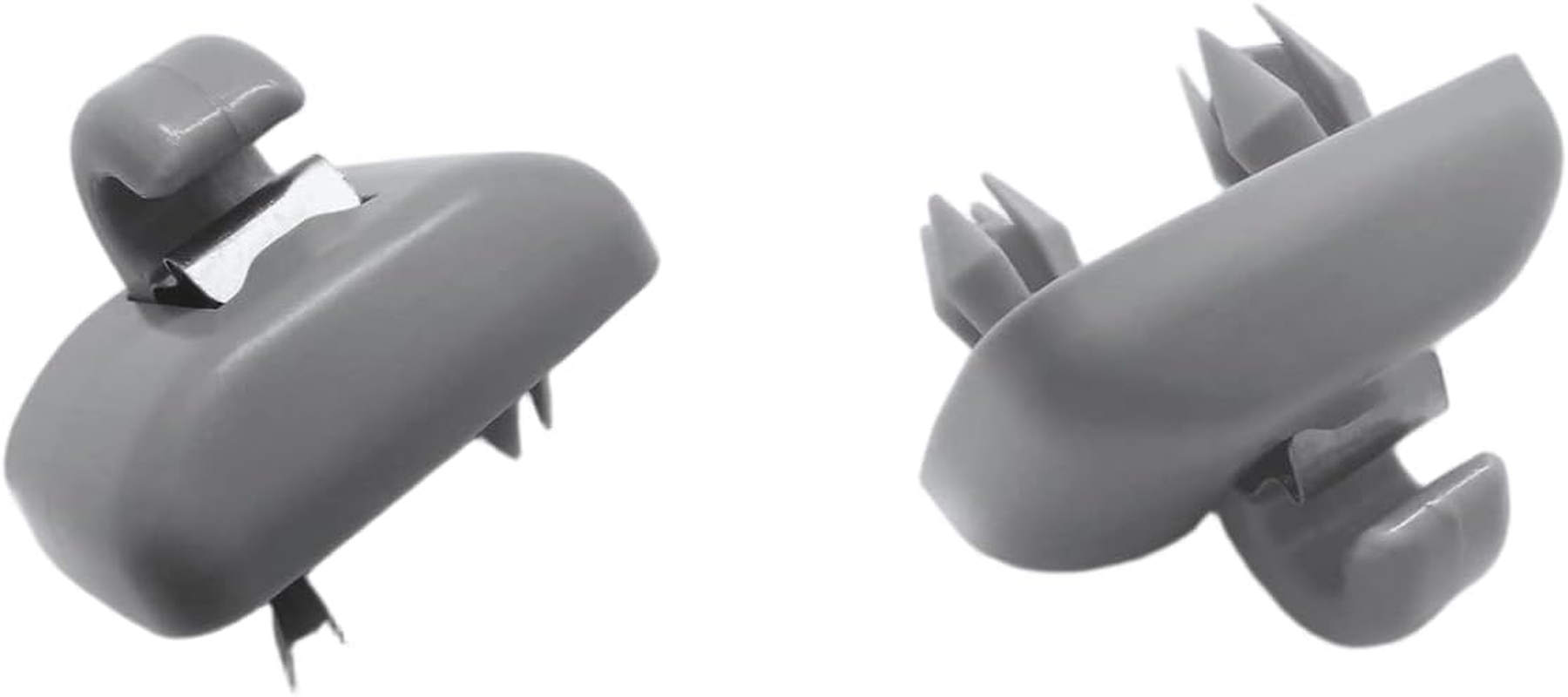 2PCS Inner Sun Visor Clips, Upgraded Car Visor Holder Hook - Compatible with Audi A1 A3 A4 A5 Q3 Q5 S3 S4 S5 TT, OEM: 8U0857562A (Gray) image number 3