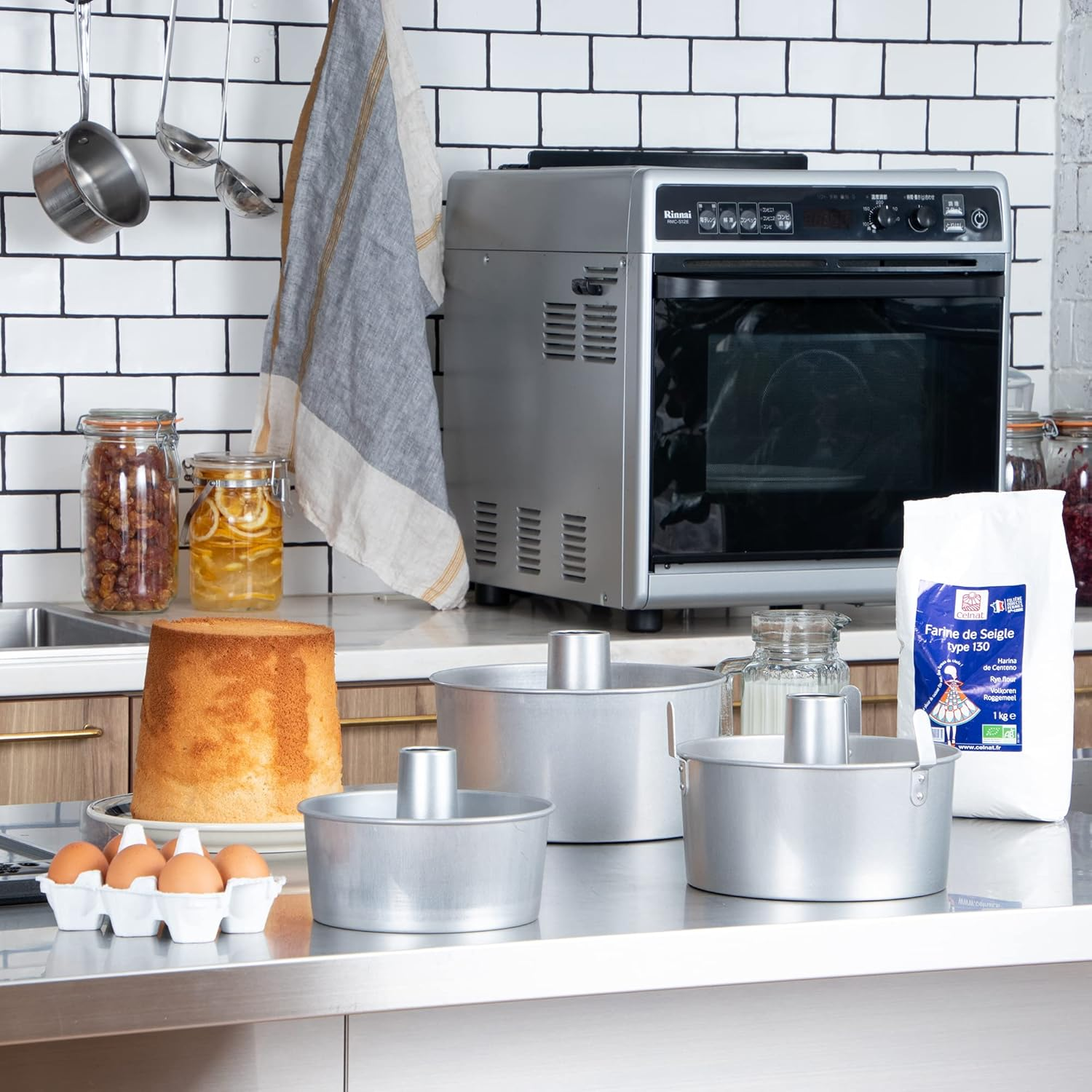 Endoshoji TKG WSH04020 Baking Mold, Chiffon Cake Mold, 7.9 Inches (20 Cm), Ulster Inner Diameter X Depth 7.9 Inches (200 Mm) X Depth 3.9 Inches (100 Mm), Bottom Diameter 7.4 Inches (188 Mm), Alster image number 2