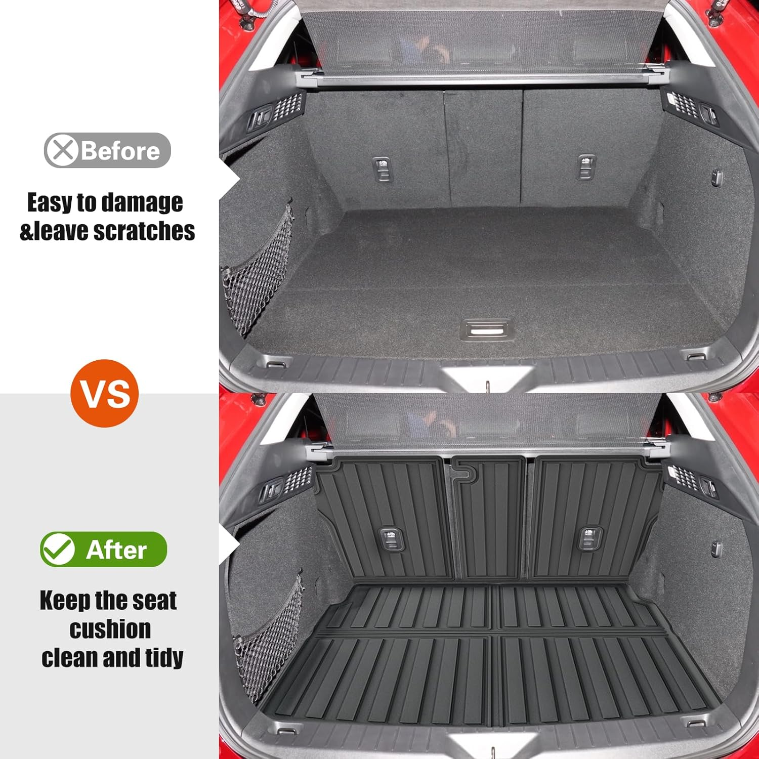 Cargo Liner Boot Liner Back Seat Protector for Maz-Da CX-60 2022-2025 TPE Mat Heavy Duty Car Seats Kick Mats Cover Car Accessories Back Seat Protector Cover (Boot Liner+Back Seats Mat) image number 2