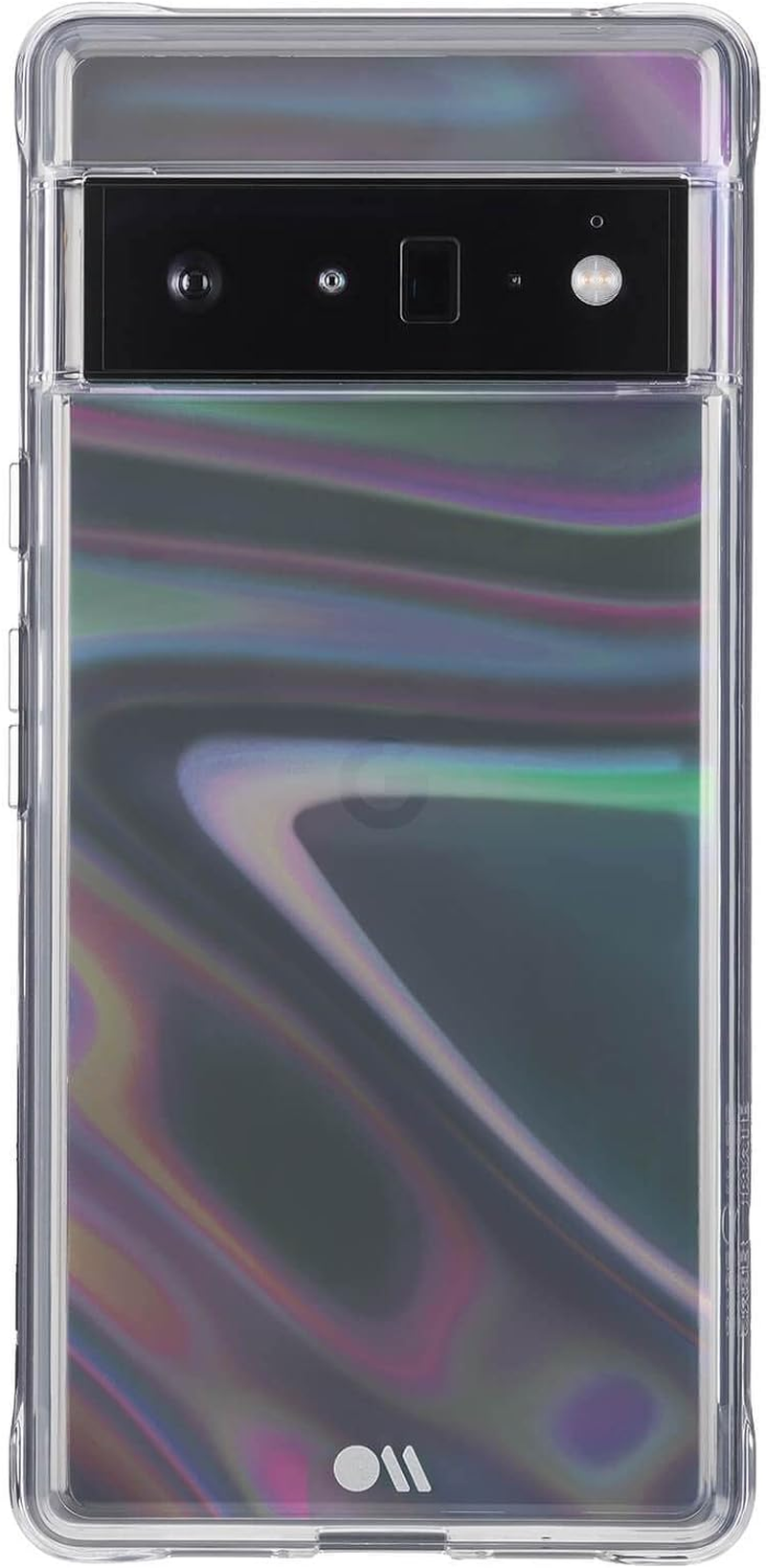 Case-Mate Soap Bubble Google Pixel 6 Case [10Ft Drop Protection] [Wireless Charging Compatible] Luxury Cover for Google Pixel 6 - Iridescent Swirl Effect, Anti-Scratch, Shockproof, Slim - Iridescent