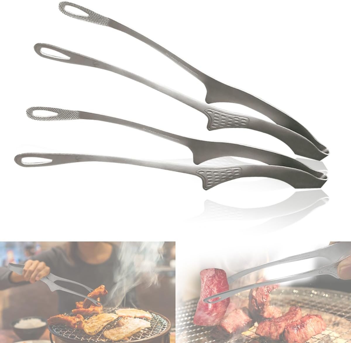 Tsubamesanjo Yakiniku Tongs, Dishwasher Safe, Yakiniku, Deep Fried Food, Senmudo Mmmall (Senbudo Yakiniku Tongs Set of 2)