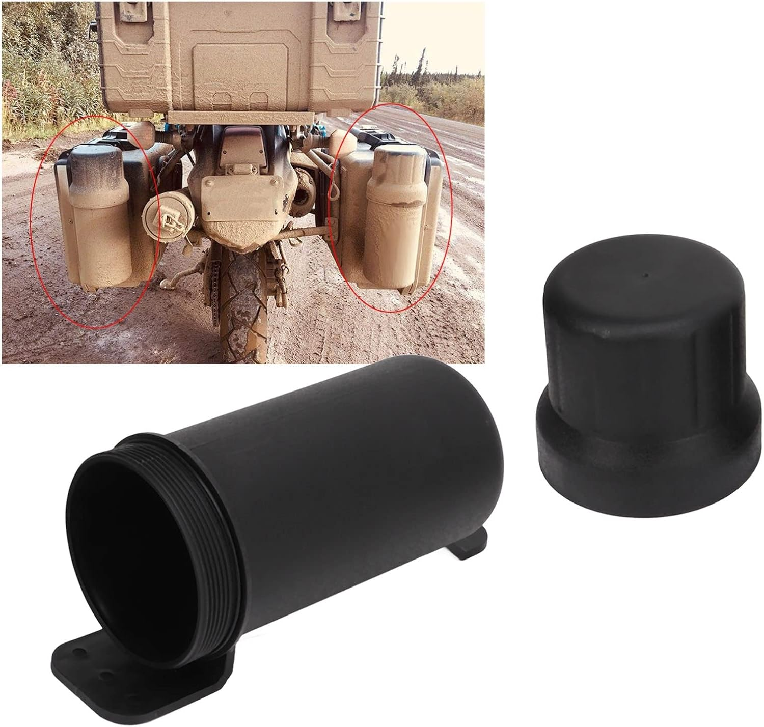 Motorcycle Waterproof Tool Tube, Universal off Road PP Tool Tube 125Mm/4.9In, Lightweight and Durable with Rolling Tapes, Ideal for ATV UTV image number 4